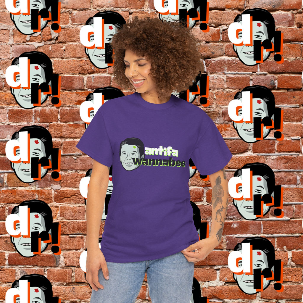 Antifa Wannabe (Lime) Unisex Heavy Cotton Tee
