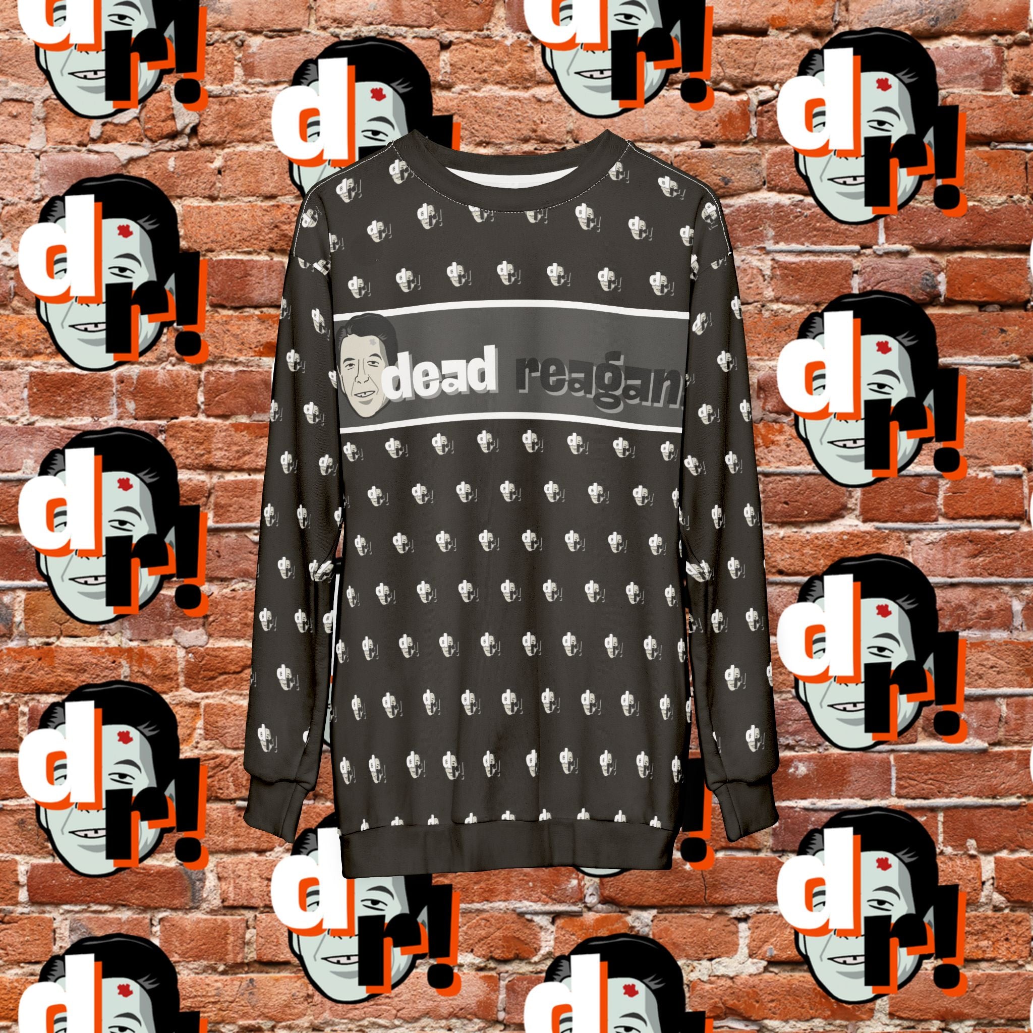 Dead Reagan All-Over Print Crewneck Sweatshirt