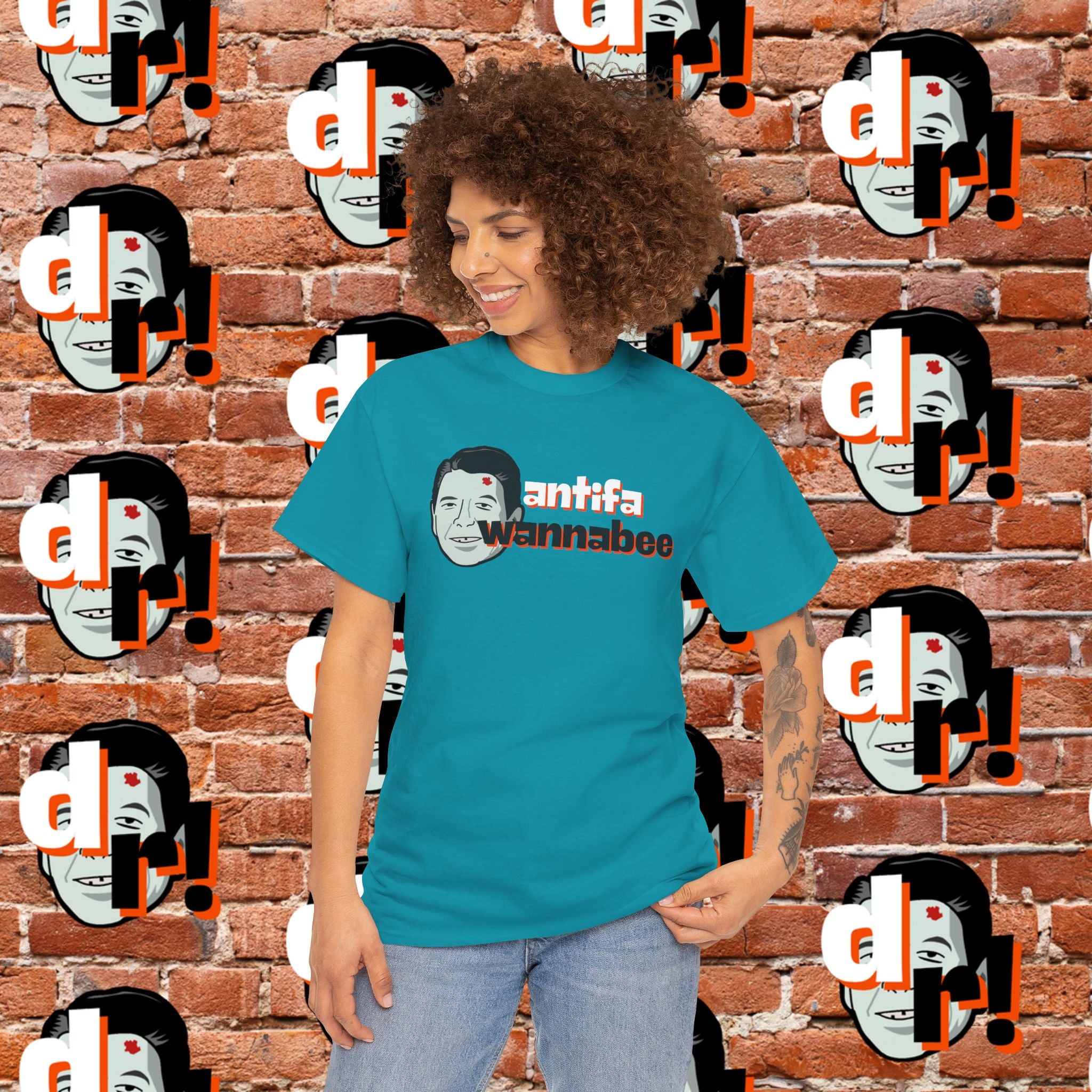 Antifa Wannabee (Orange) Unisex Heavy Cotton Tee