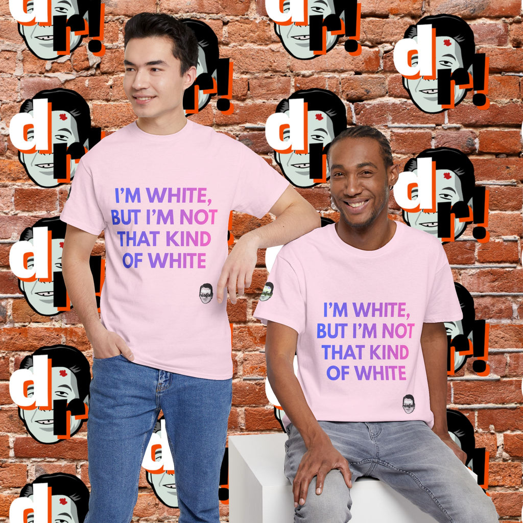 I’m White But… (Pink/Blue Gradient Letter) Unisex Heavy Cotton Tee