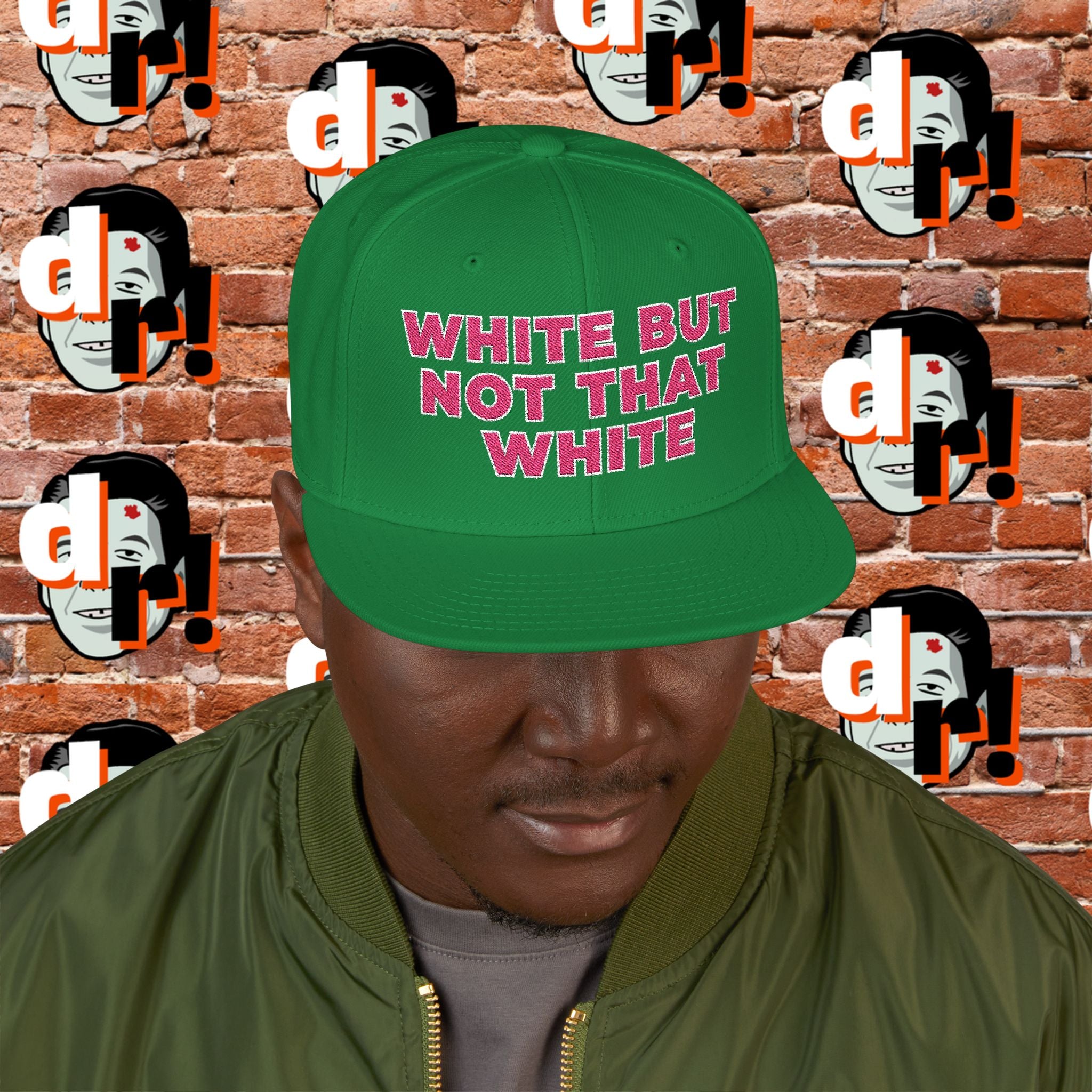 White But Not That White (Pink Letter W/O) Snapback