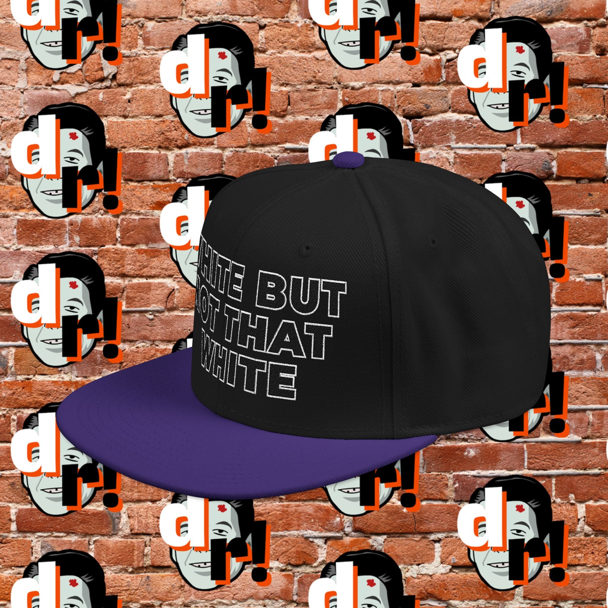 White But Not That White (Black Letter w/o)Snapback