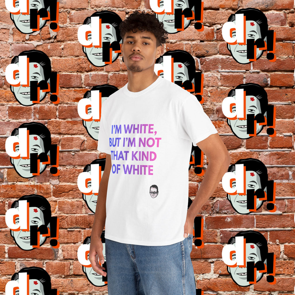 I’m White But… (Pink/Blue Gradient Letter) Unisex Heavy Cotton Tee