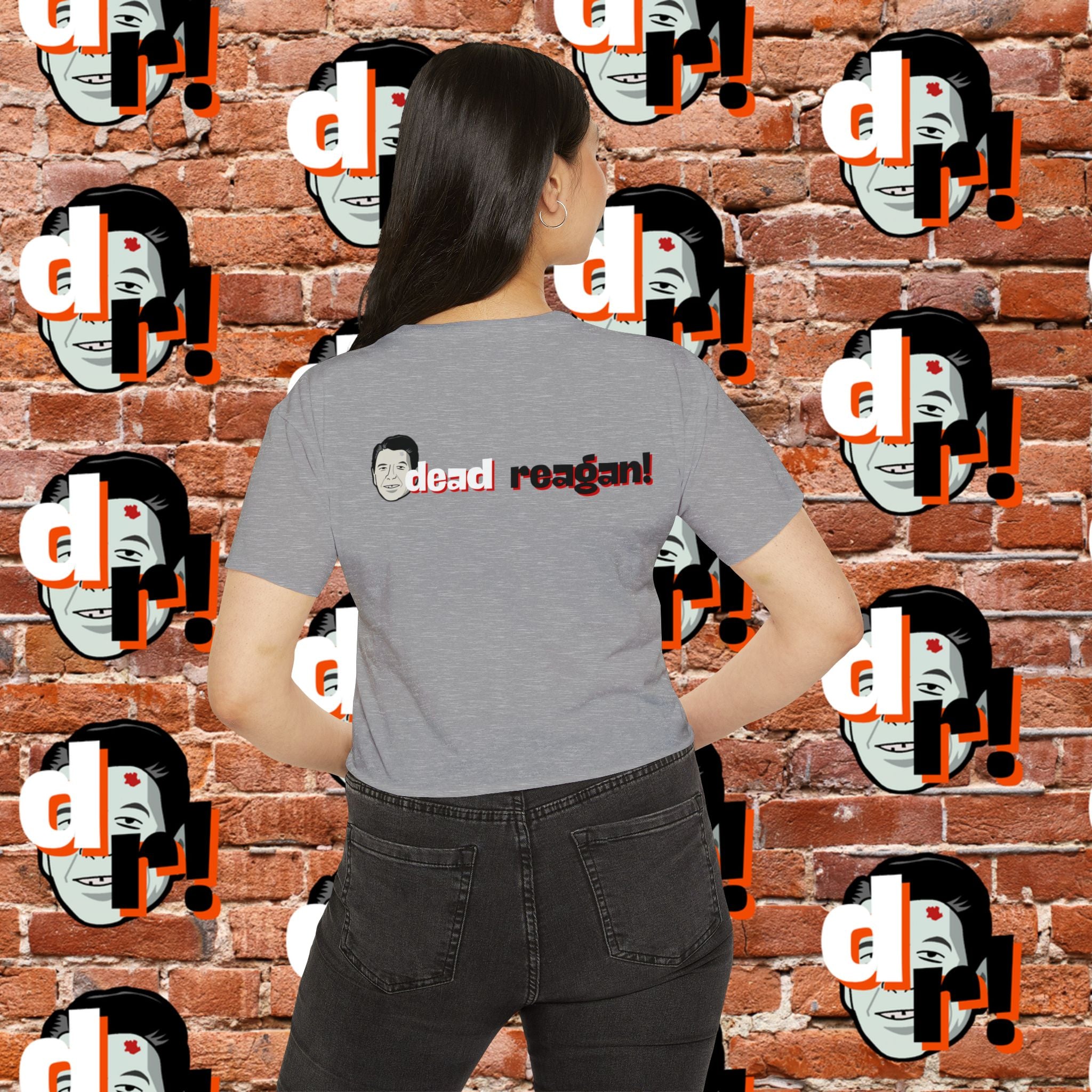 Antifa Wannabee Festival Crop Top (Red Letter)