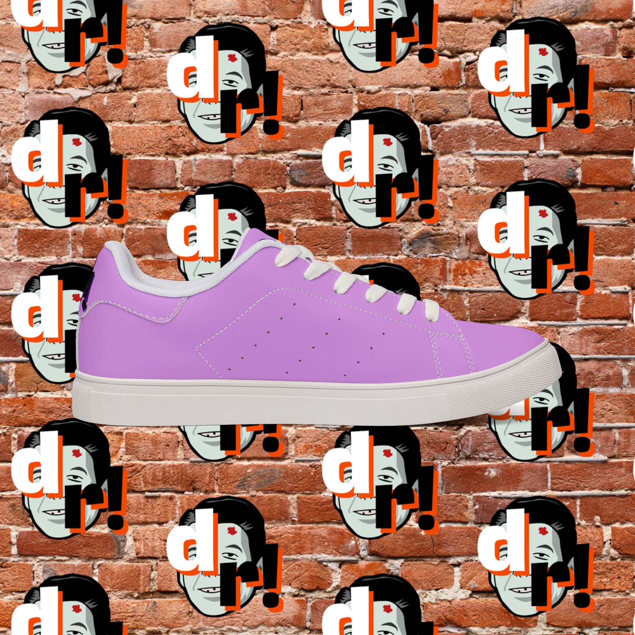 Dead Reagan (Purple/Lavender) Men's Low-Top Pleather Sneakers