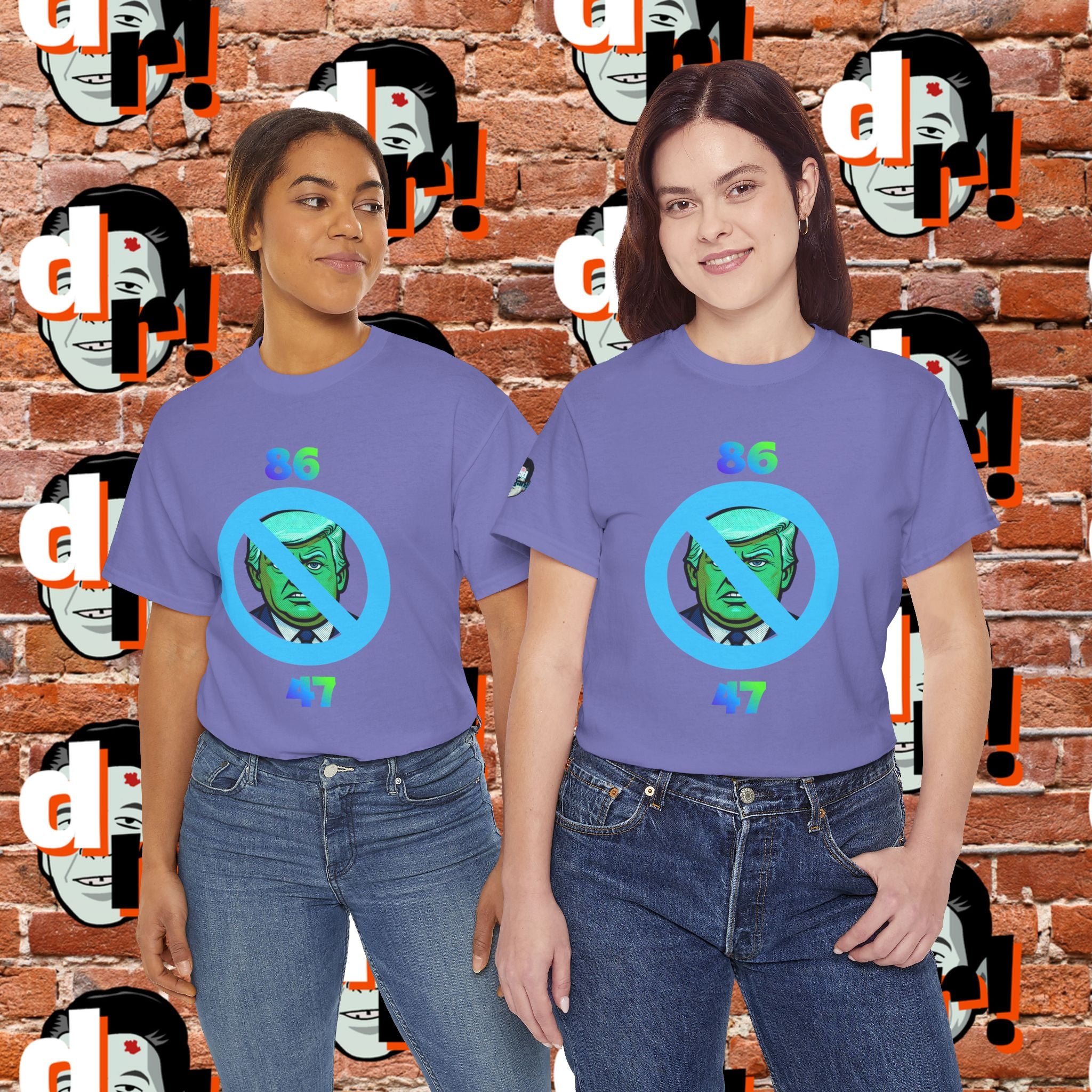 86/47 Lime & Blue Unisex Heavy Cotton Tee