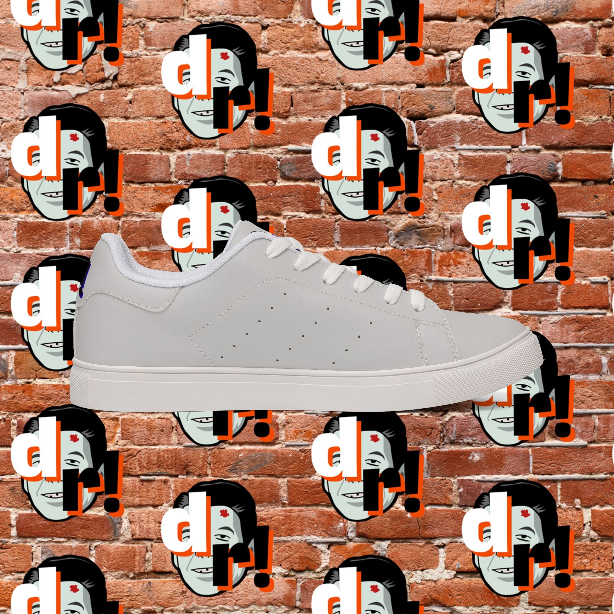 Dead Reagan (Blue/Ice) Men's Low-Top Pleather Sneakers