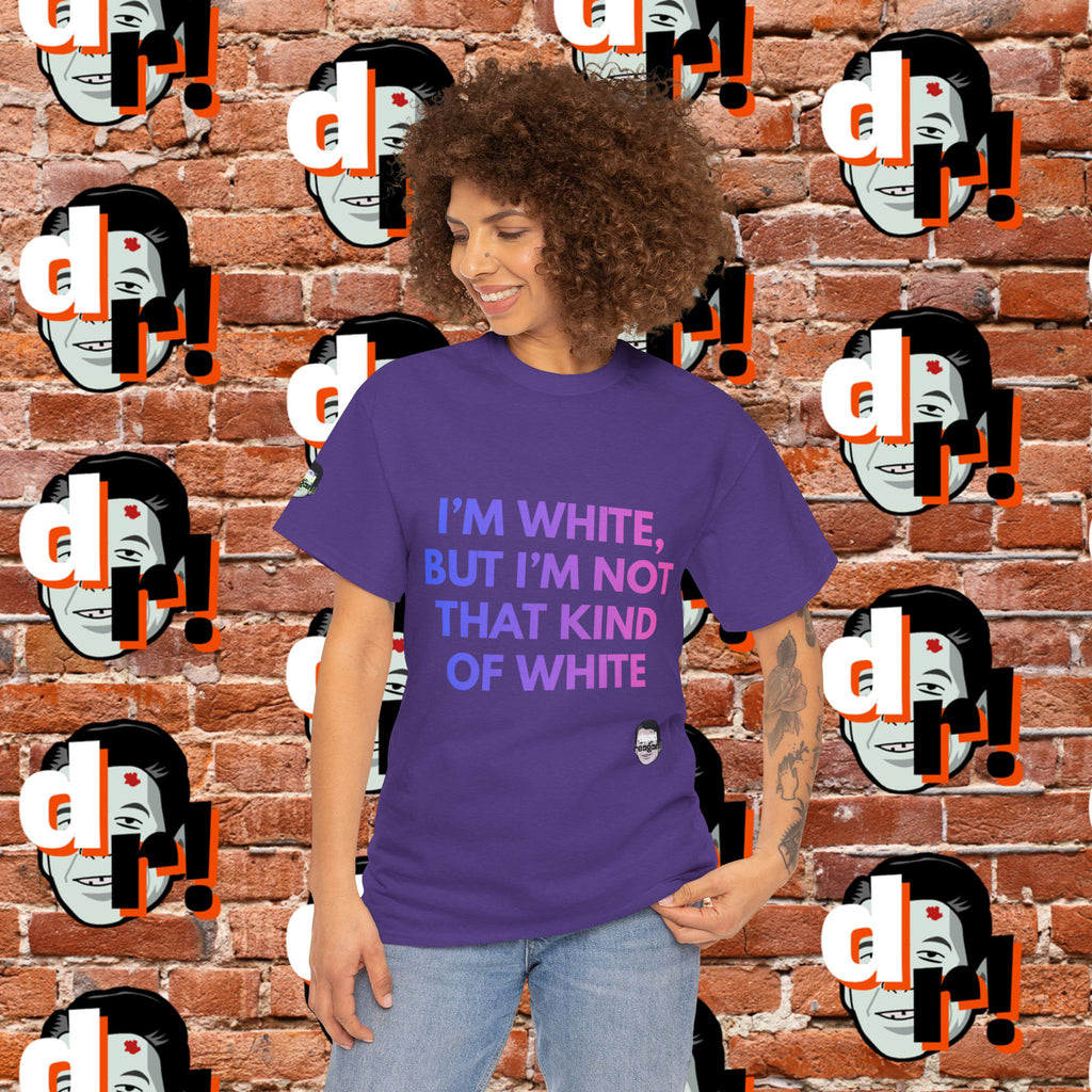 I’m White But… (Pink/Blue Gradient Letter) Unisex Heavy Cotton Tee