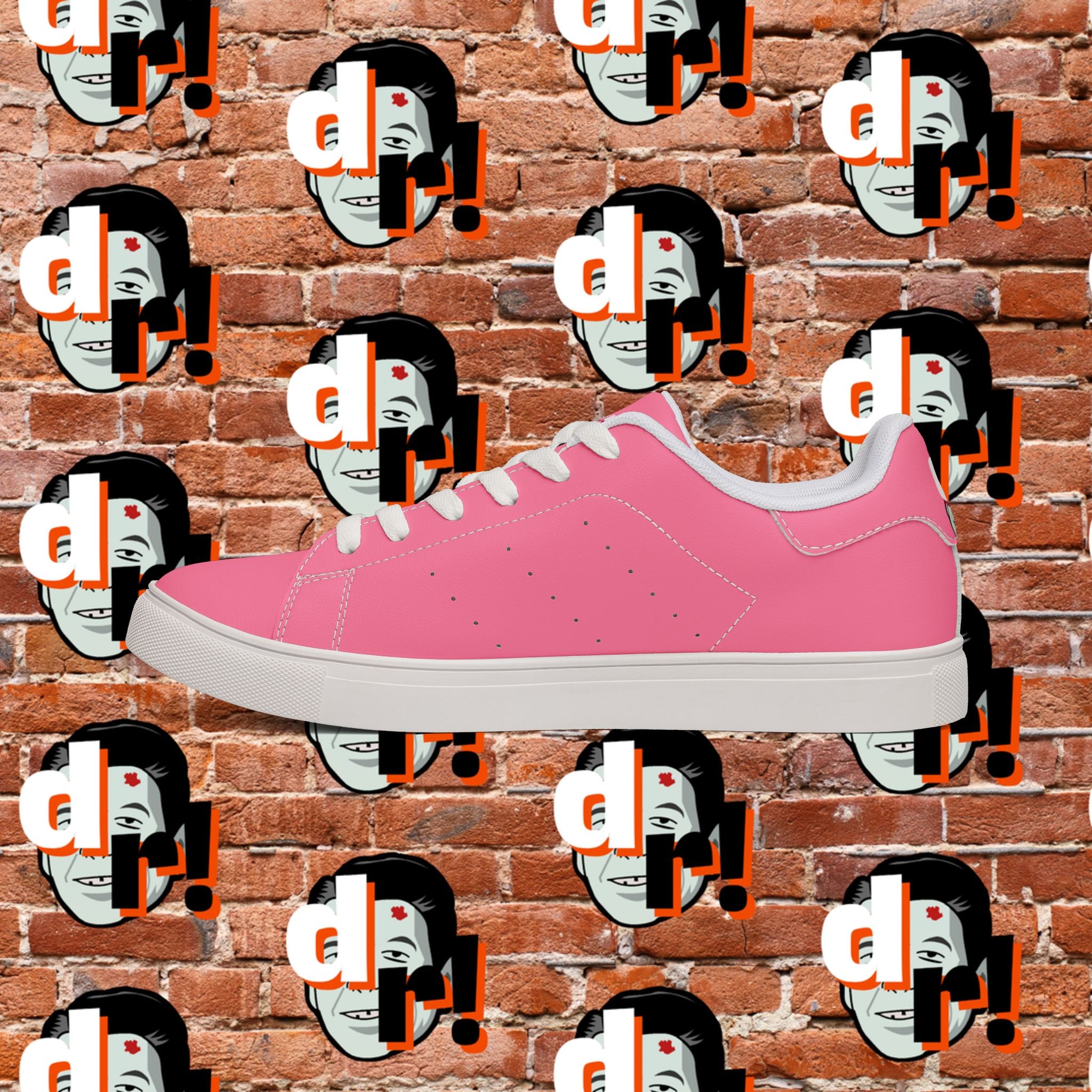 Dead Reagan (PANK/Pink) Men's Low-Top Pleather Sneakers