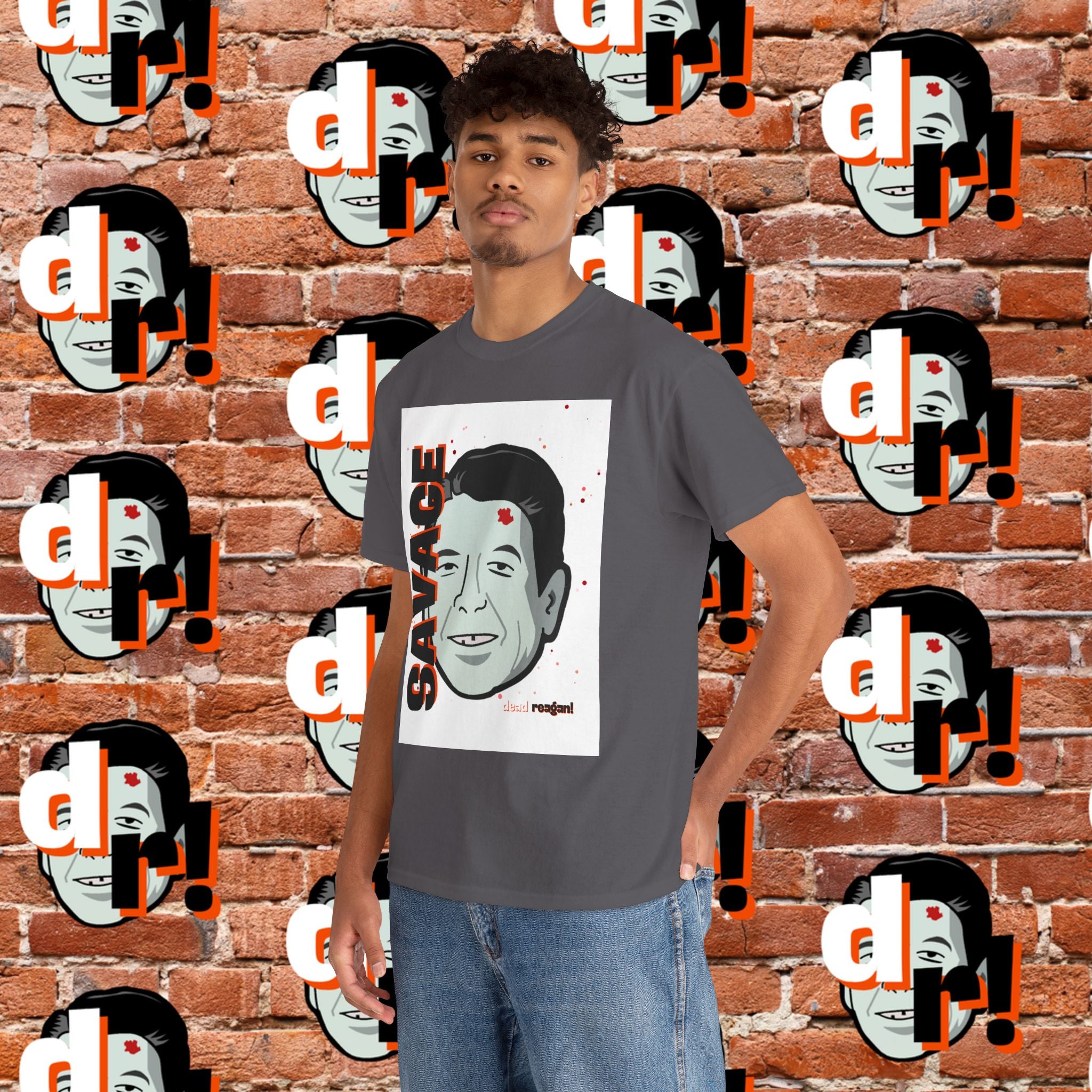 Savage Dead Reagan Graphic Tee White
