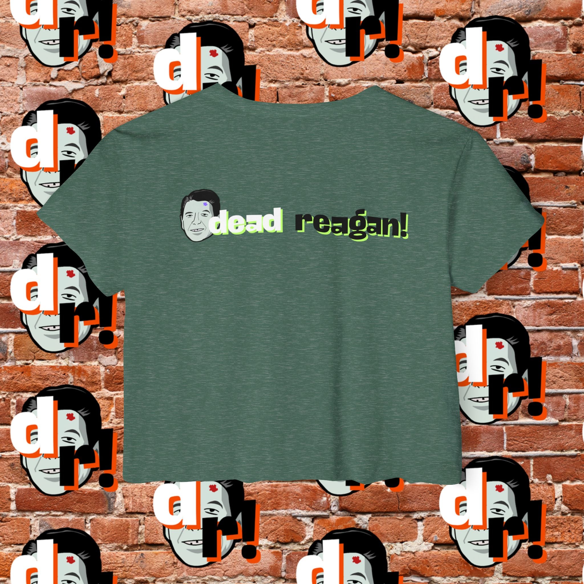 Antifa Wannabee Festival Crop Top (Lime Letter)