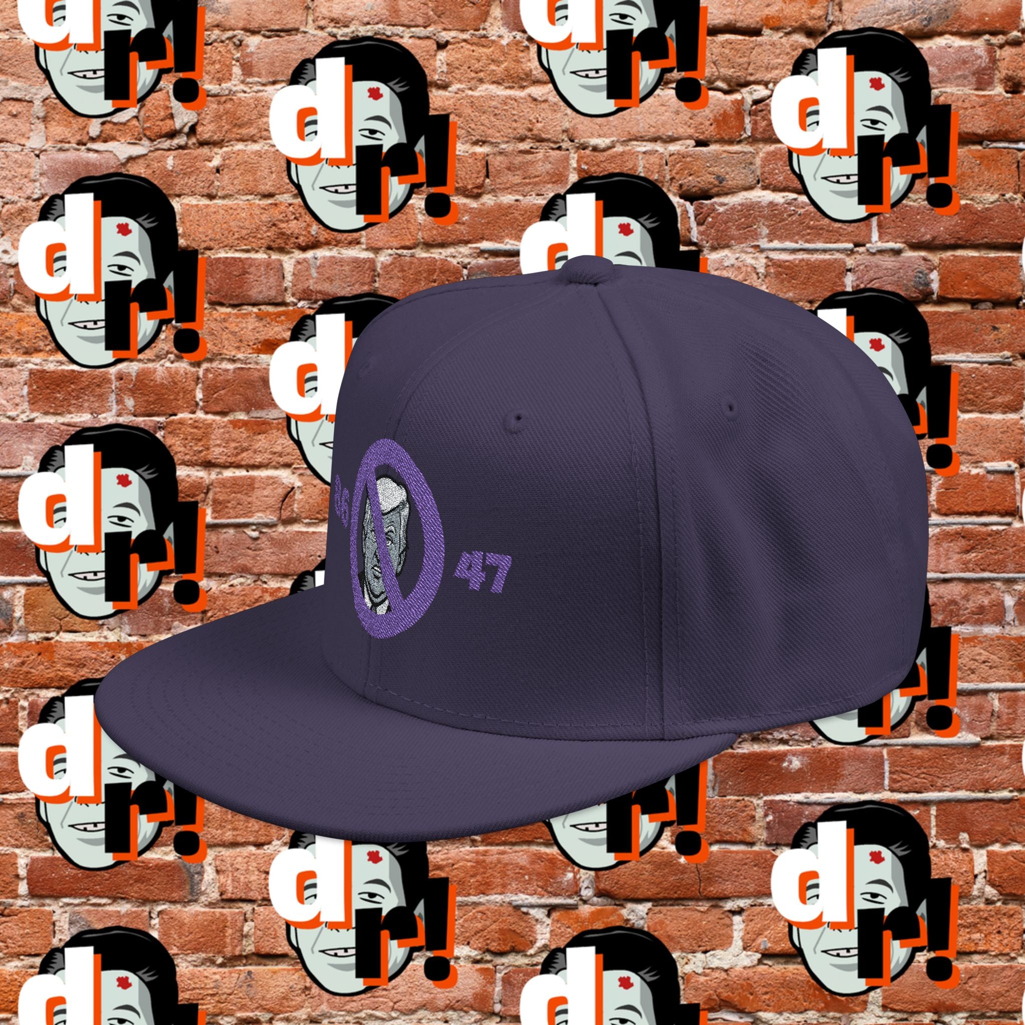 86/47 Purple Embroidered Snapback