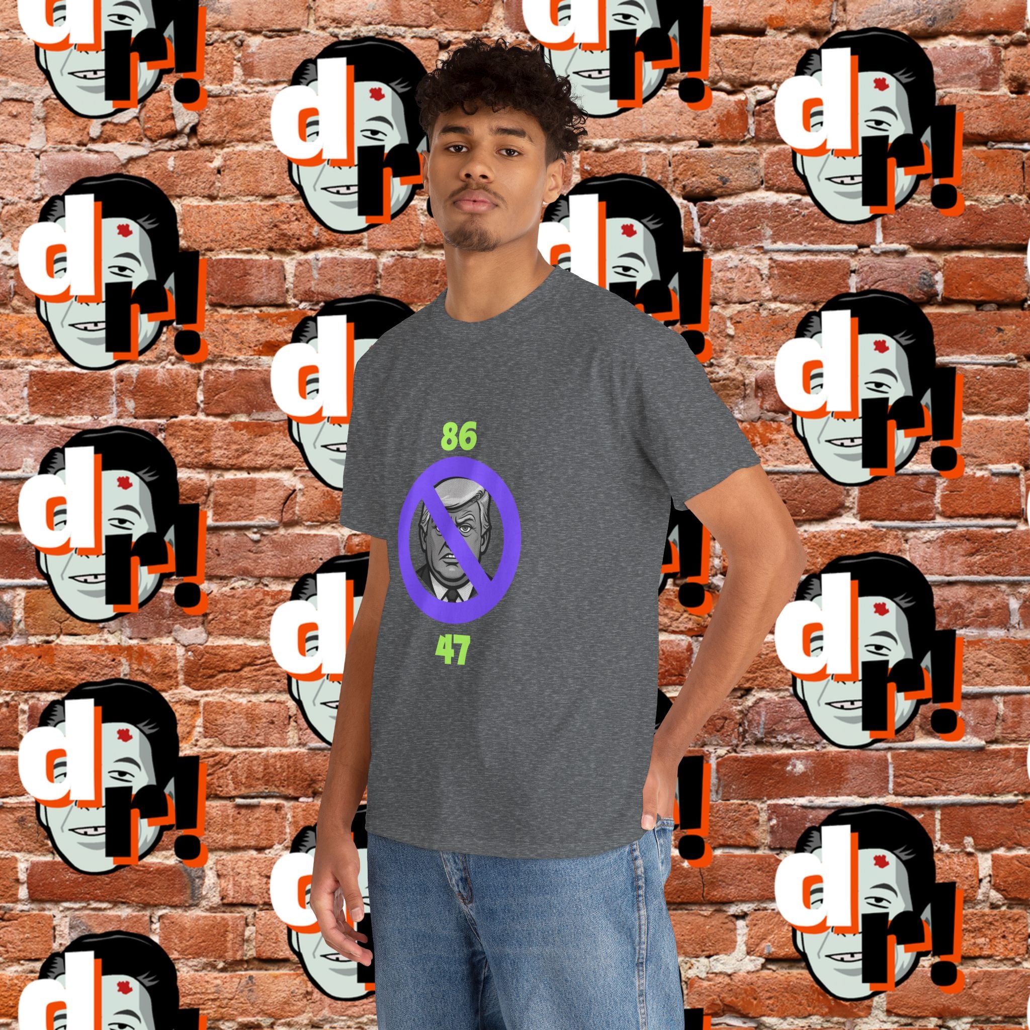 86/47 Lime & Purple  Variant Unisex Heavy Cotton Tee