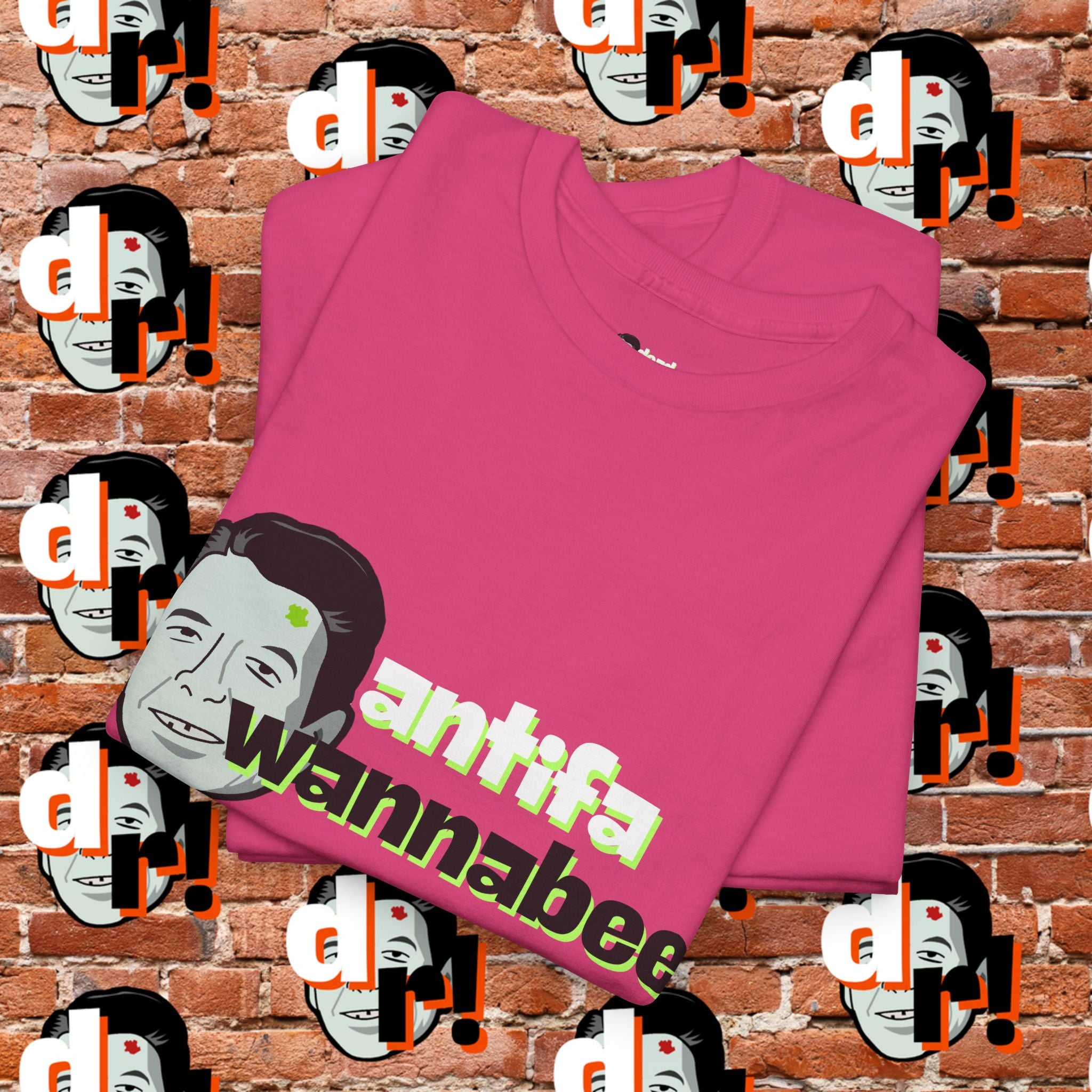 Antifa Wannabe (Lime) Unisex Heavy Cotton Tee