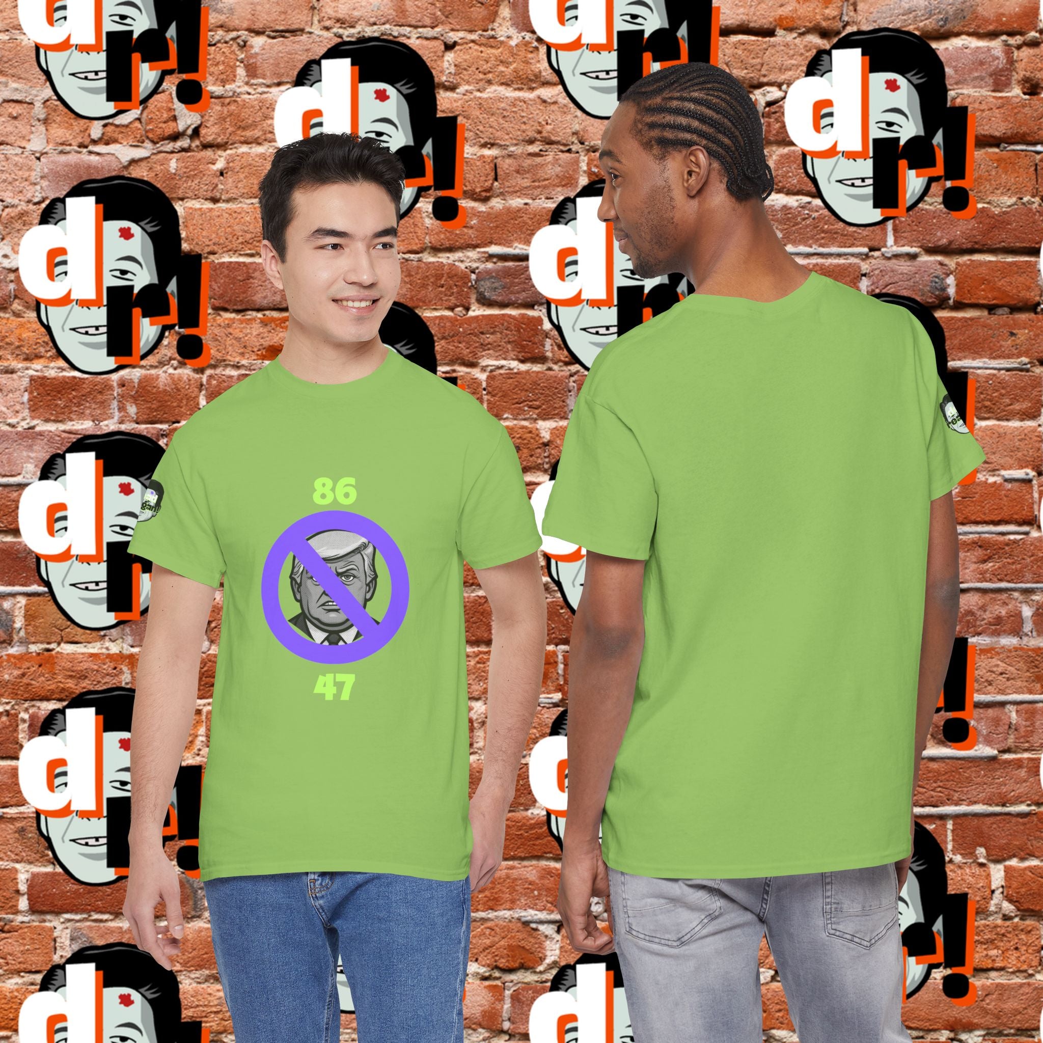 86/47 Lime & Purple  Variant Unisex Heavy Cotton Tee