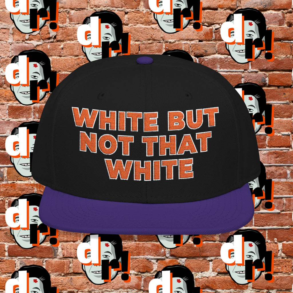 White But Not That White (Orange Letter w/o) Snapback