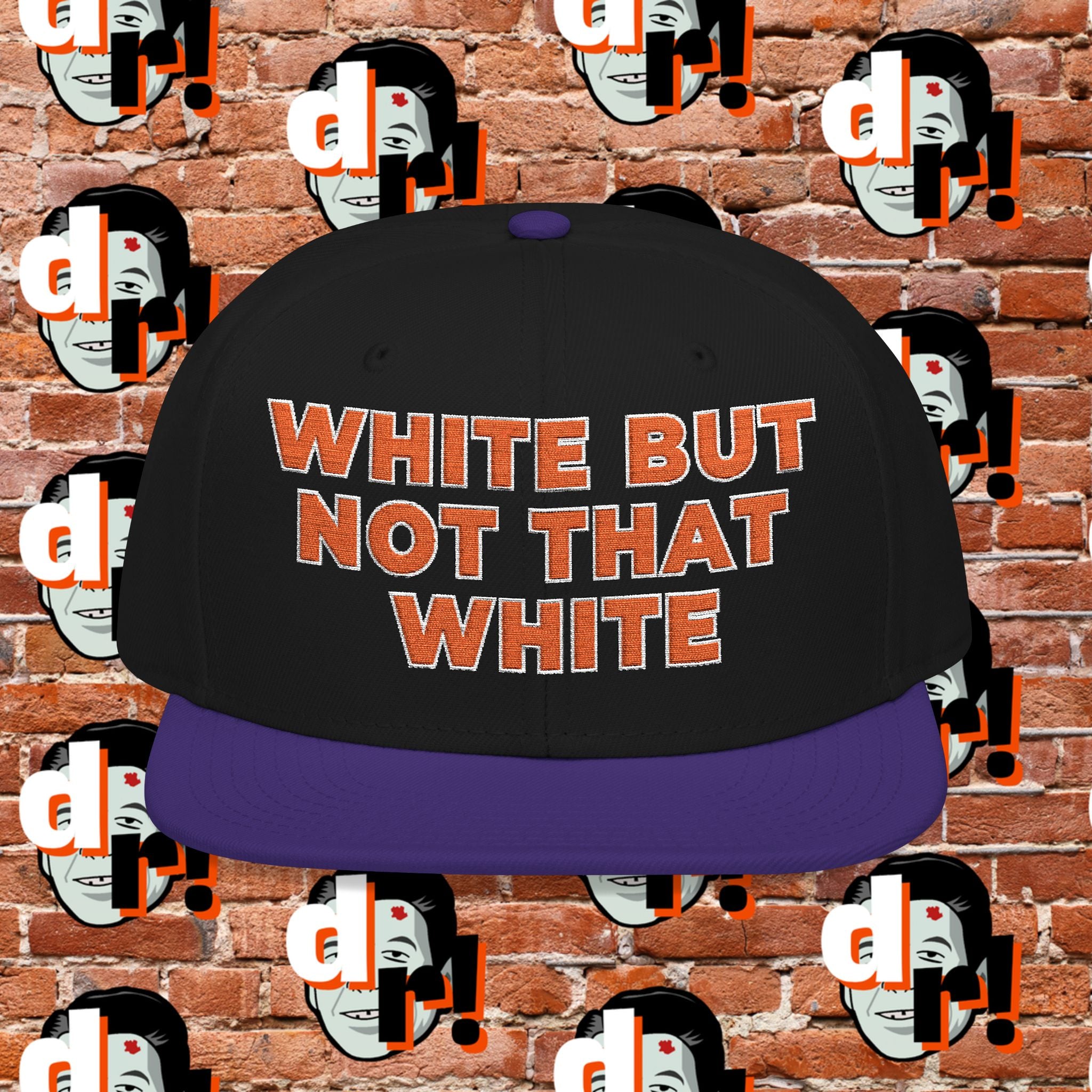 White But Not That White (Orange Letter w/o) Snapback