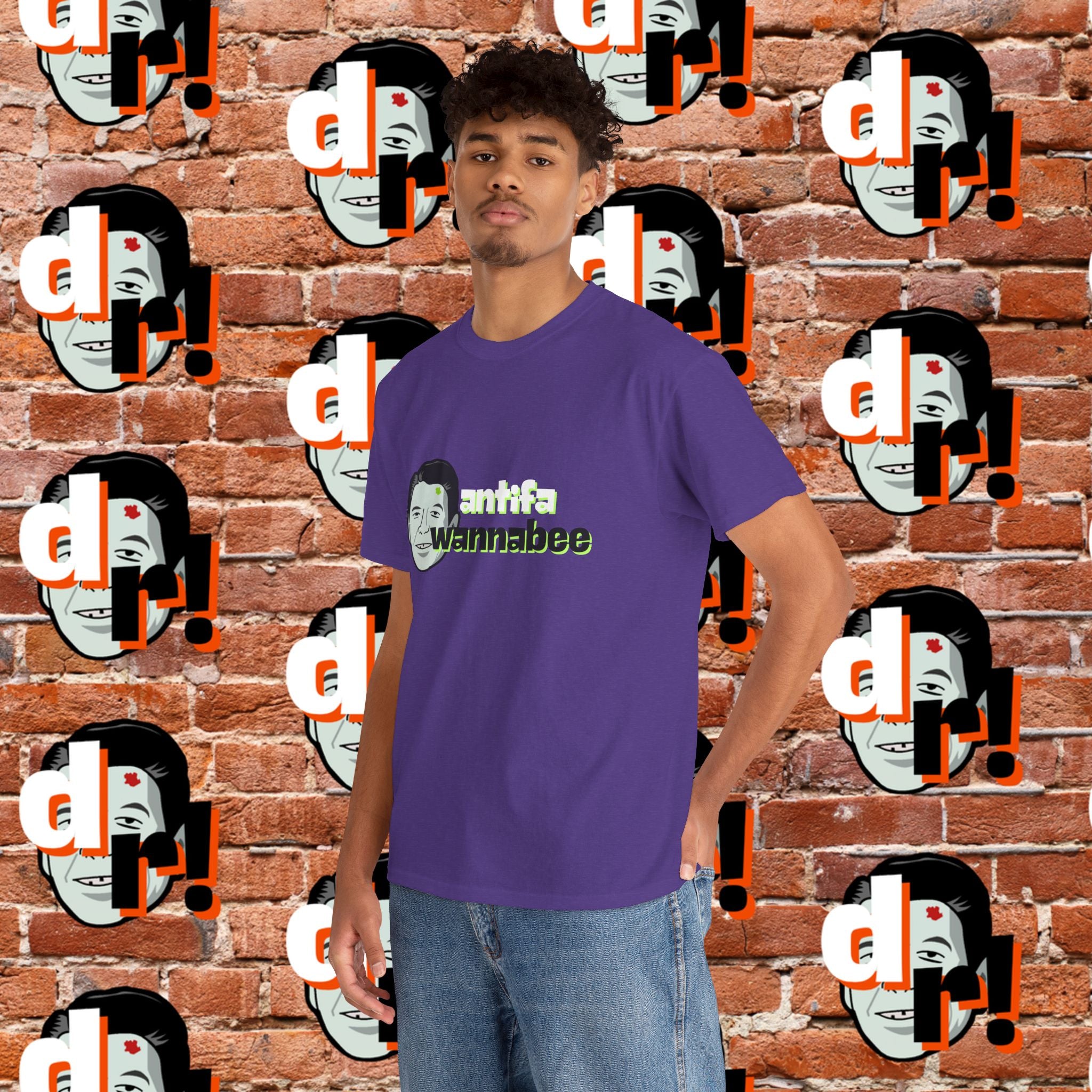 Antifa Wannabe (Lime) Unisex Heavy Cotton Tee