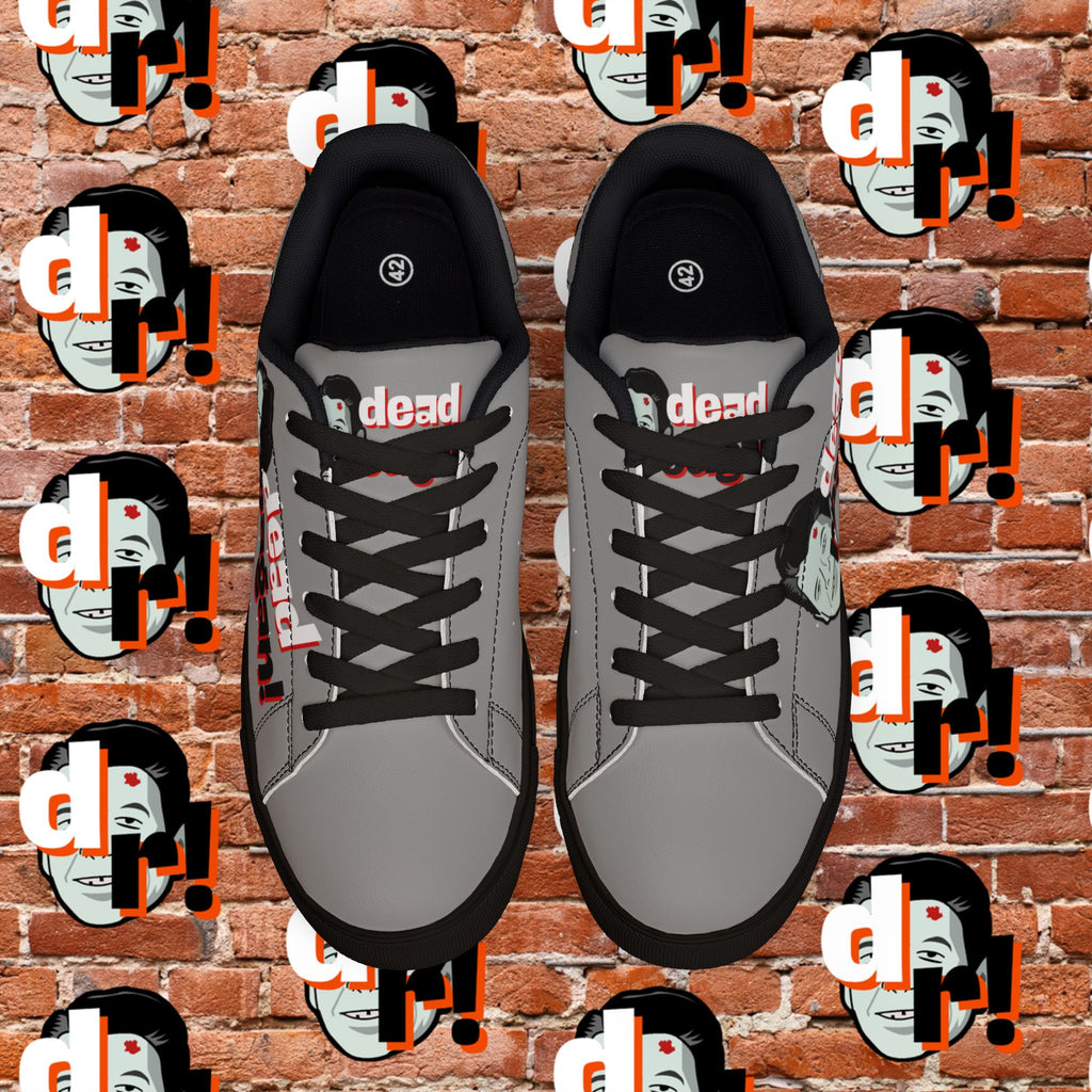 Dead Reagan (Red/Gray) Men's Low-Top Pleather Sneakers