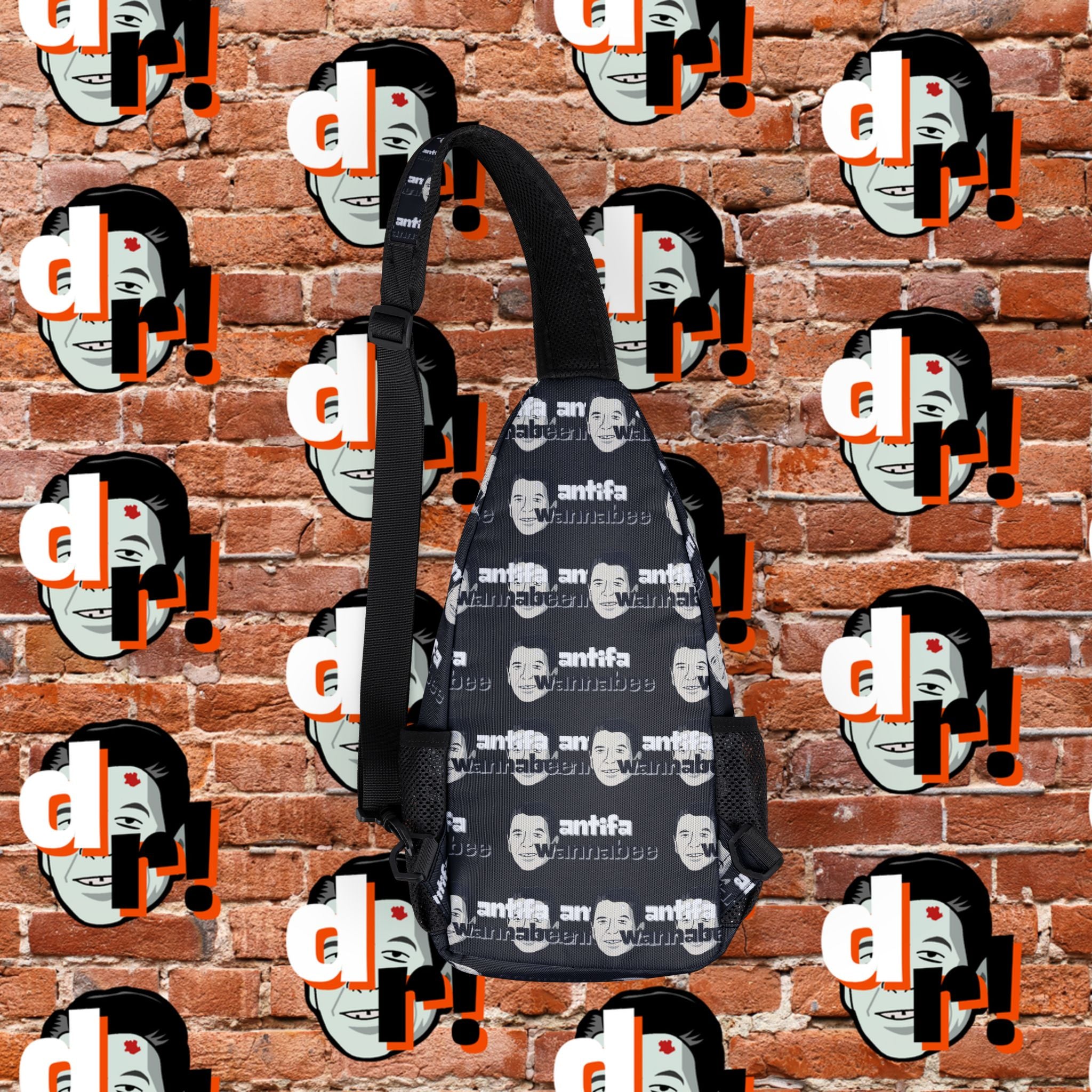 Antifa Wannabe Chest Bag Black