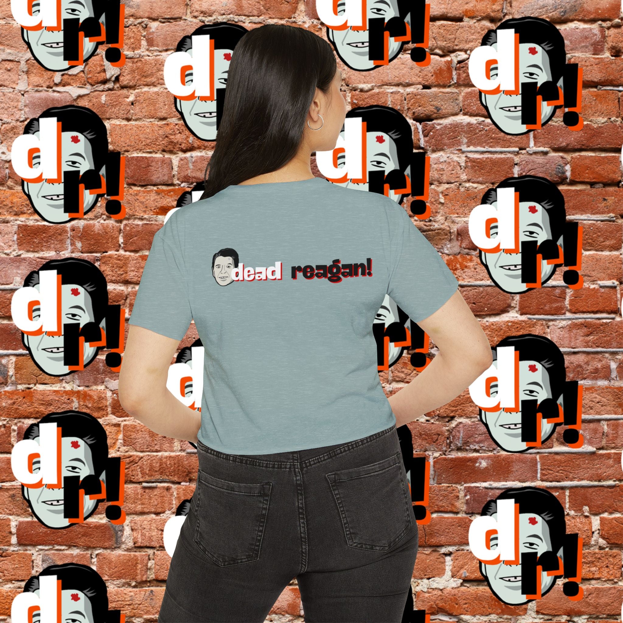 Antifa Wannabee Festival Crop Top (Red Letter)