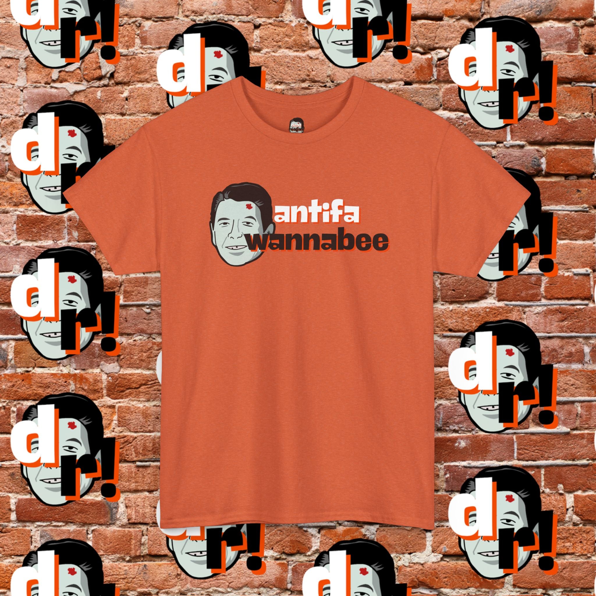 Antifa Wannabee (Orange) Unisex Heavy Cotton Tee