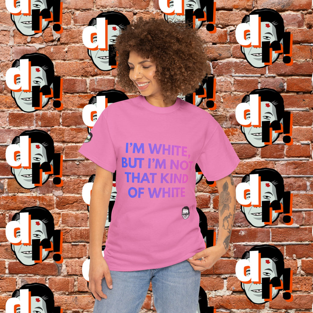 I’m White But… (Pink/Blue Gradient Letter) Unisex Heavy Cotton Tee