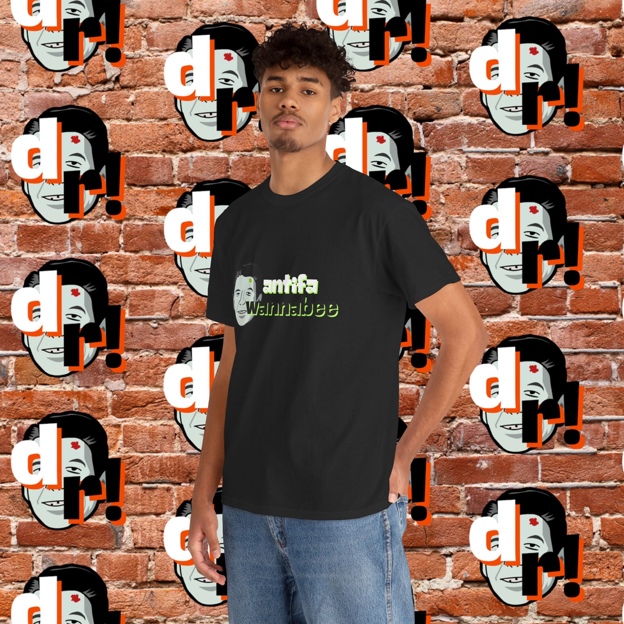 Antifa Wannabe (Lime) Unisex Heavy Cotton Tee