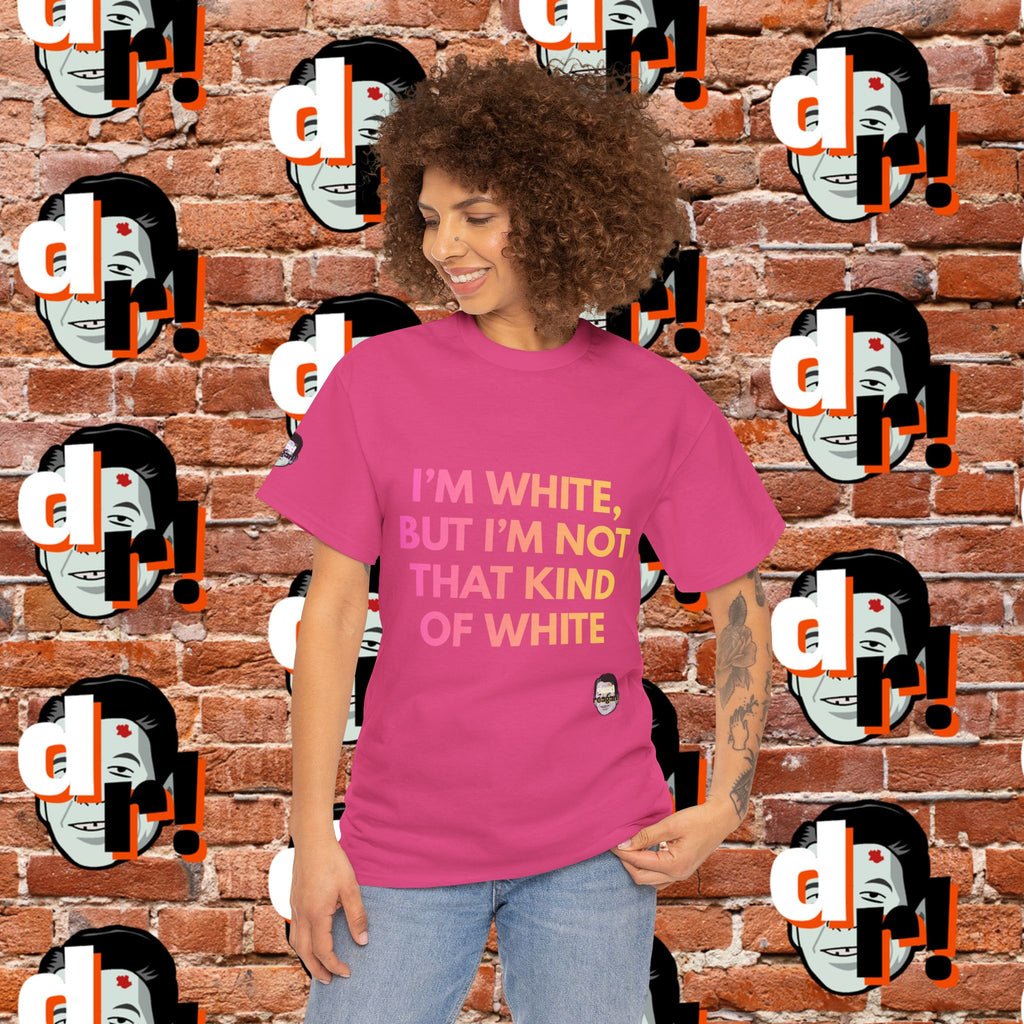I’m White But… (Pink/Yellow Gradient Letter) Unisex Heavy Cotton Tee
