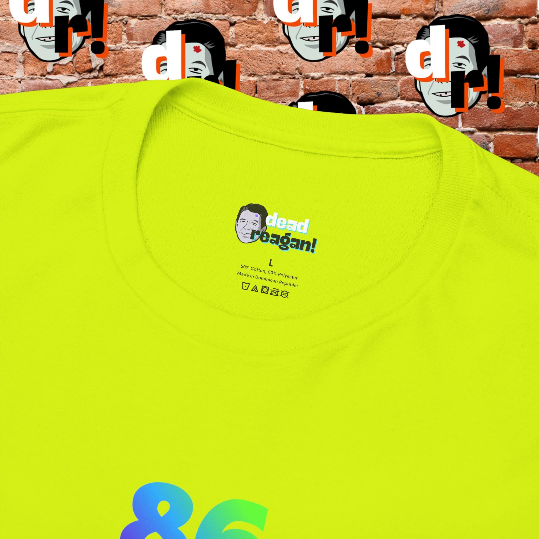 86/47 Lime & Blue Unisex Heavy Cotton Tee