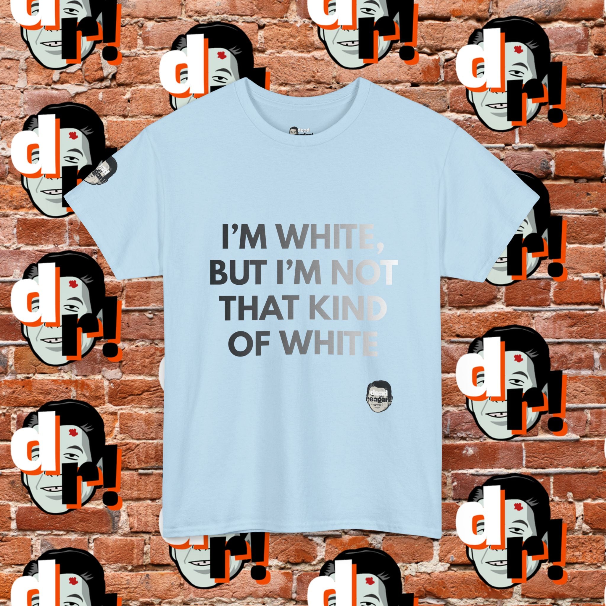 I’m White Buy… (B/W Gradient Letter) Unisex Heavy Cotton Tee