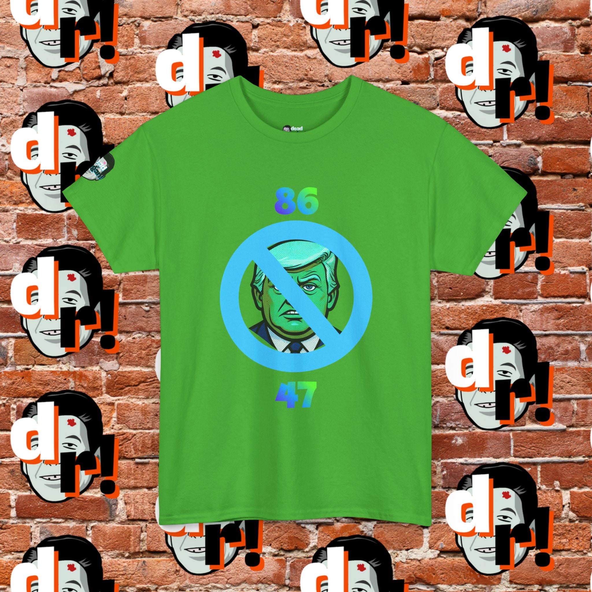 86/47 Lime & Blue Unisex Heavy Cotton Tee