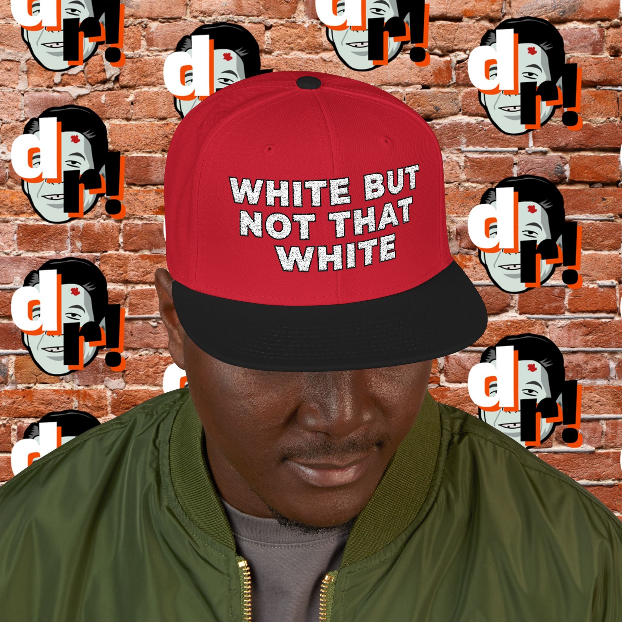 White But Not That White (White Letter b/o) Snapback