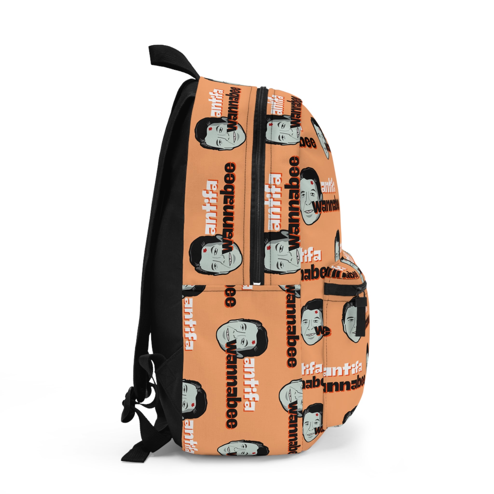 Antifa Wannabee Pattern Backpack (Orange)