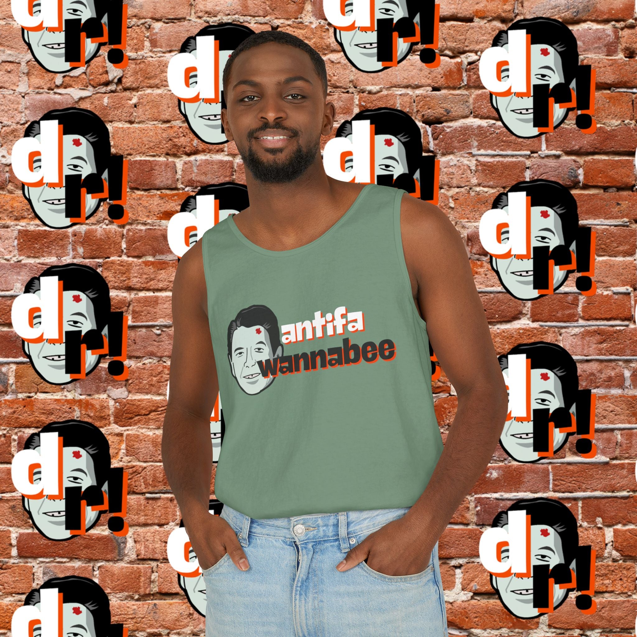 Antifa Wannabee Graphic Tank Top
