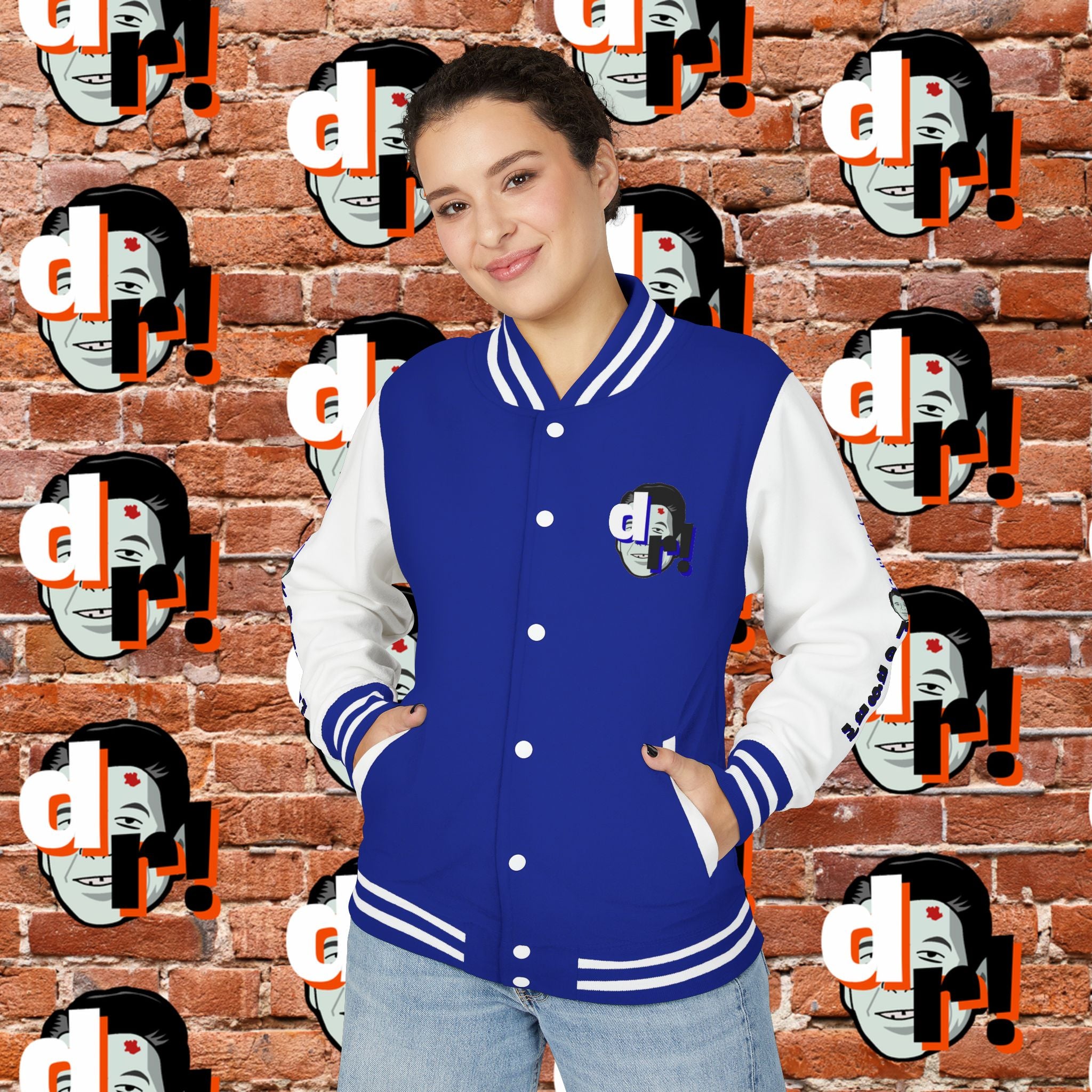 Antifa Wannabee Graphic Varsity Jacket