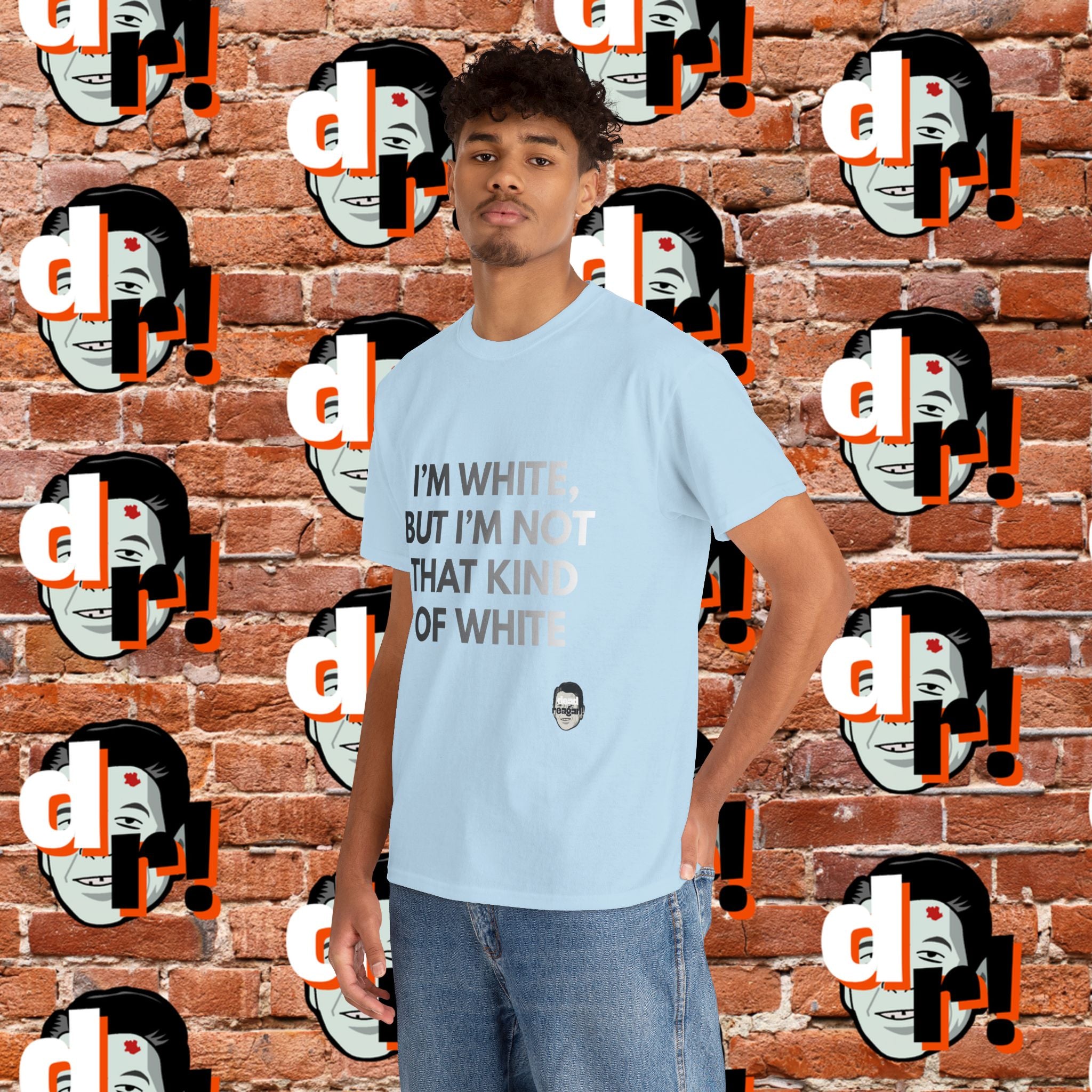 I’m White Buy… (B/W Gradient Letter) Unisex Heavy Cotton Tee