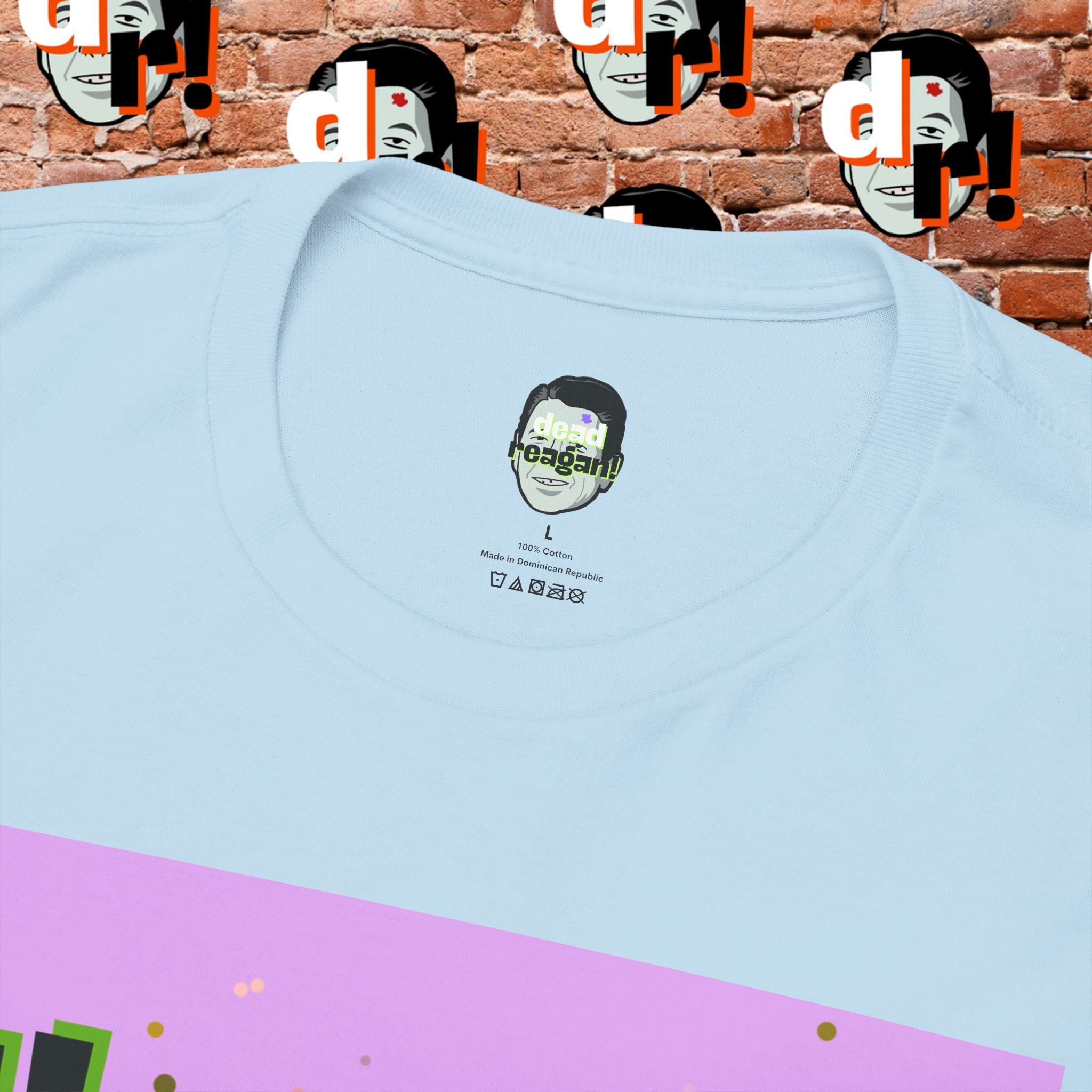 Savage Dead Reagan Graphic Tee Lavender and Lime