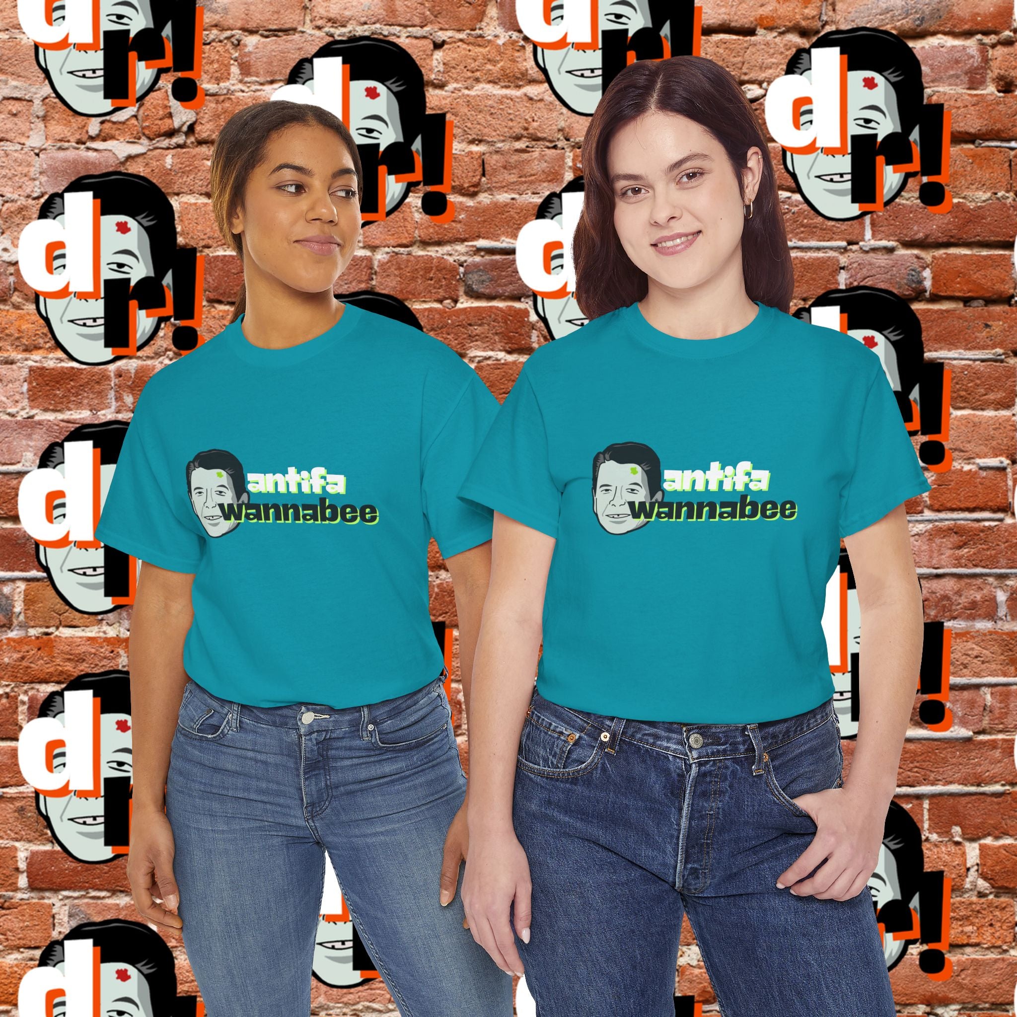 Antifa Wannabe (Lime) Unisex Heavy Cotton Tee