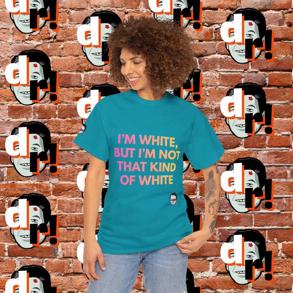 I’m White But… (Pink/Yellow Gradient Letter) Unisex Heavy Cotton Tee