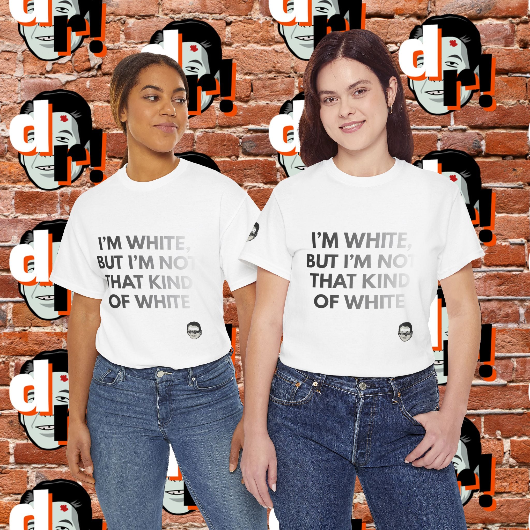 I’m White Buy… (B/W Gradient Letter) Unisex Heavy Cotton Tee