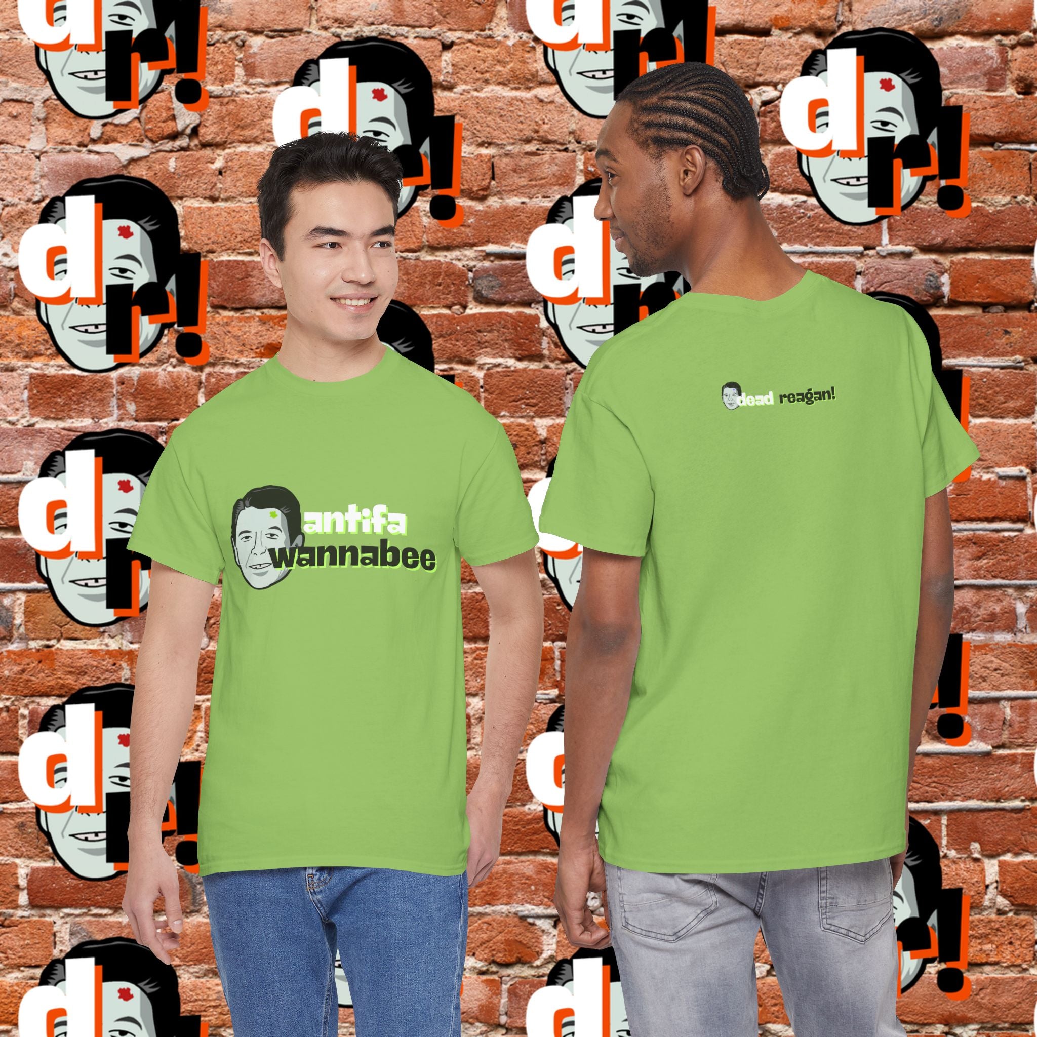 Antifa Wannabe (Lime) Unisex Heavy Cotton Tee