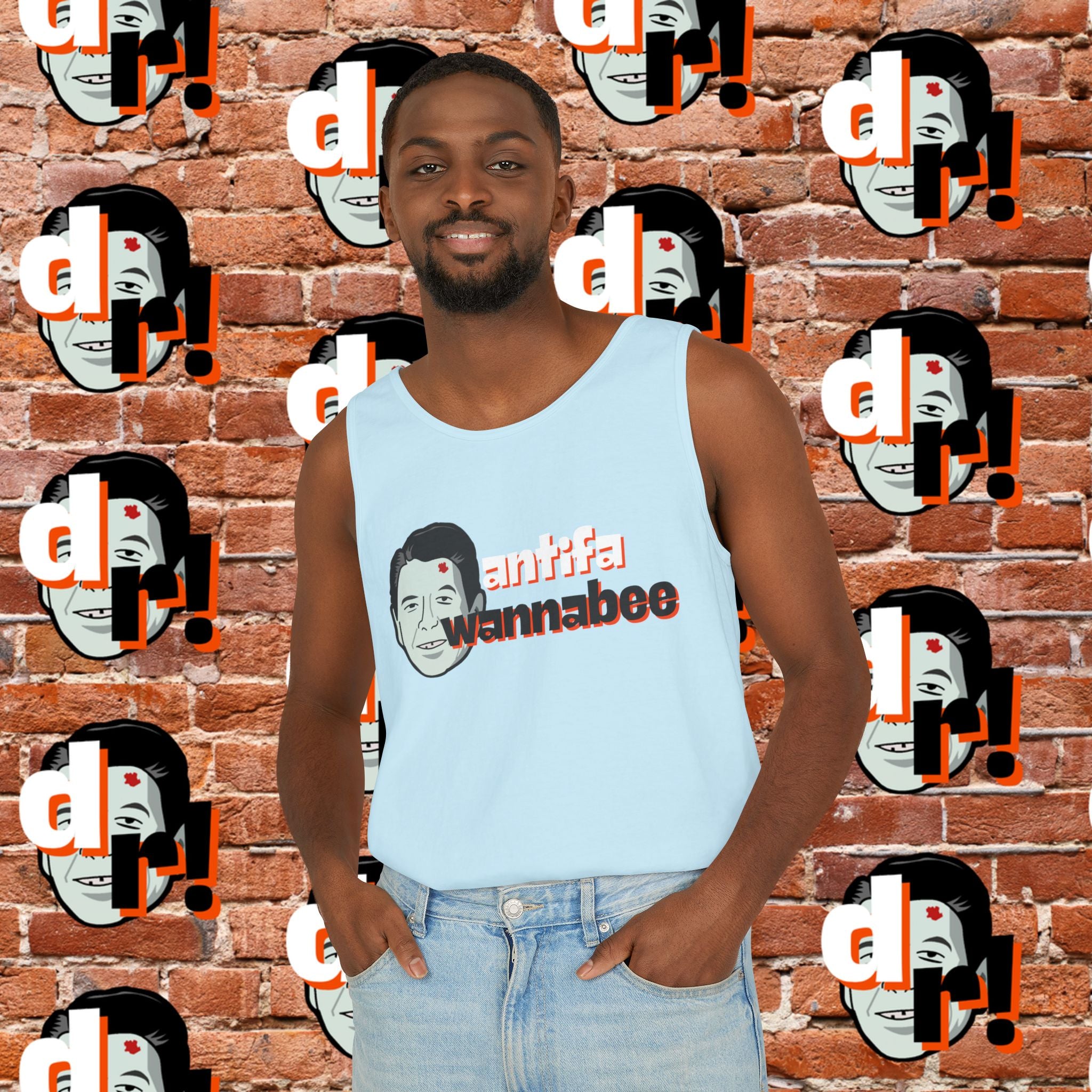 Antifa Wannabee Graphic Tank Top