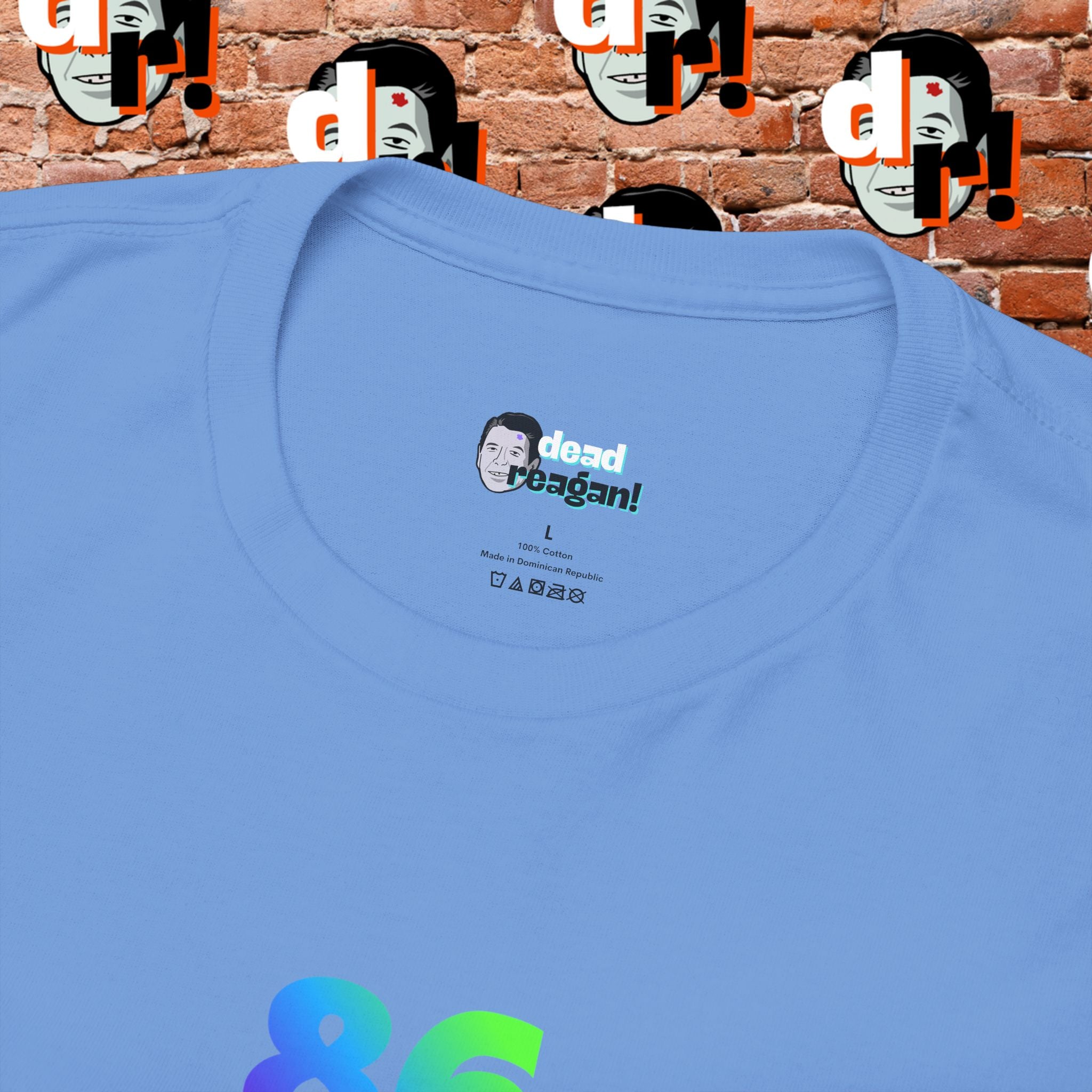 86/47 Lime & Blue Unisex Heavy Cotton Tee