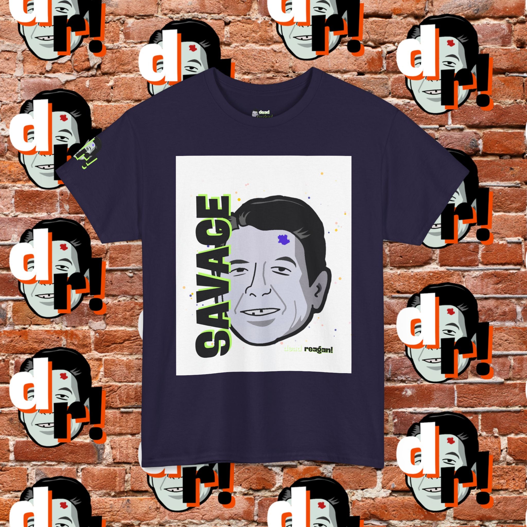 Savage Dead Reagan Graphic Tee Lime