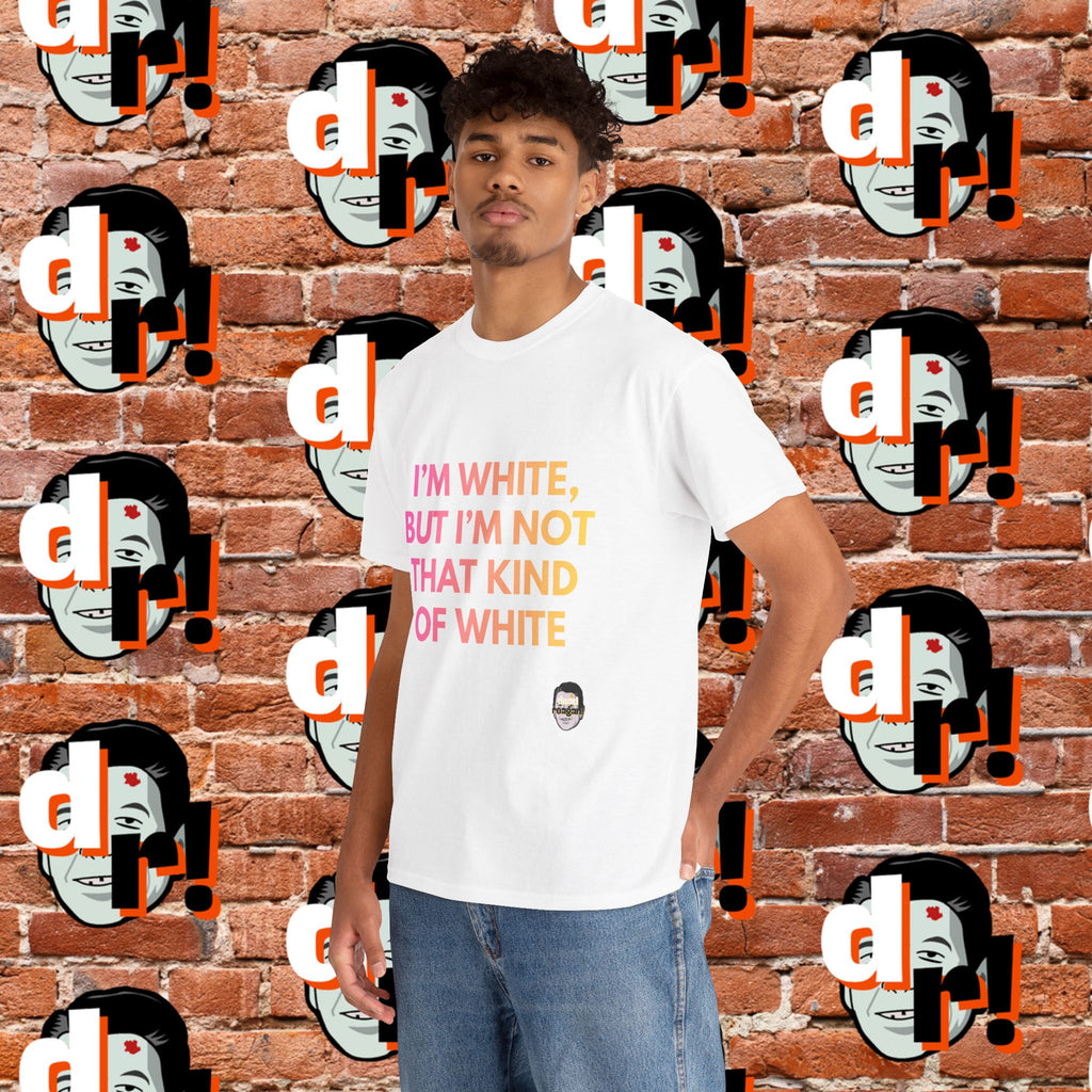 I’m White But… (Pink/Yellow Gradient Letter) Unisex Heavy Cotton Tee