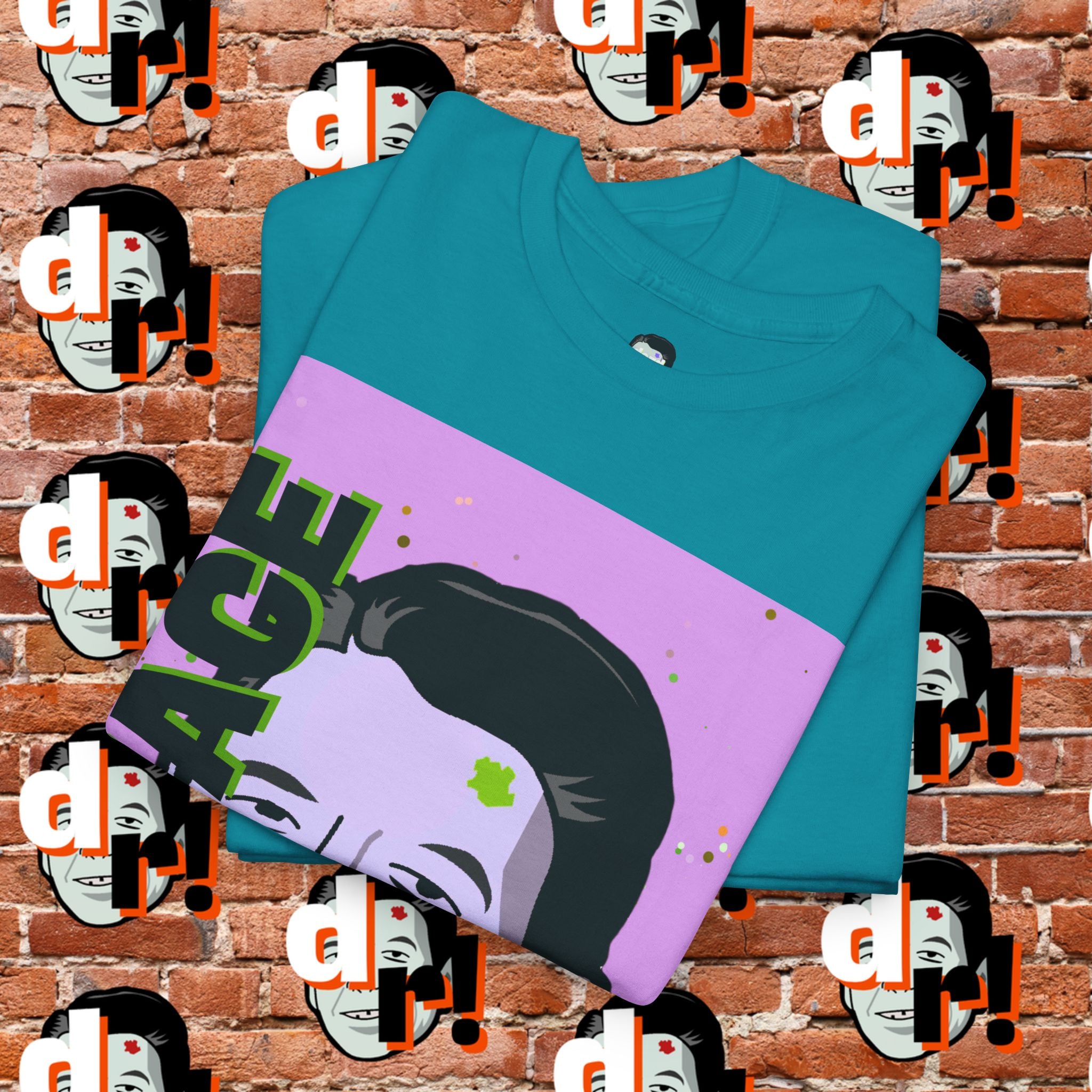 Savage Dead Reagan Graphic Tee Lavender and Lime