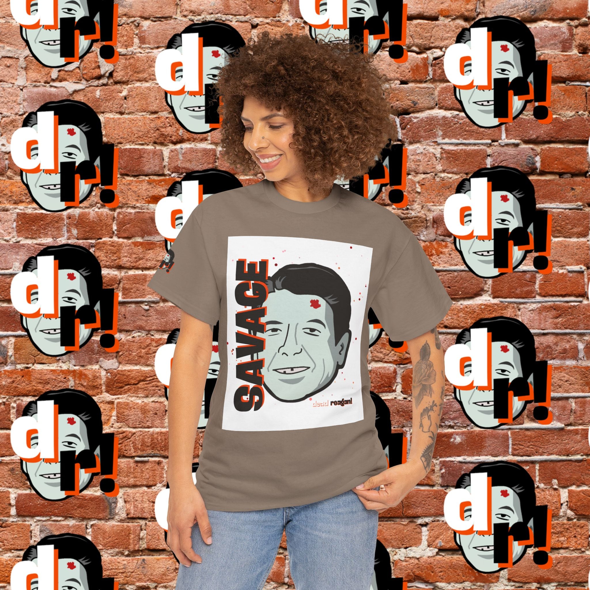 Savage Dead Reagan Graphic Tee White