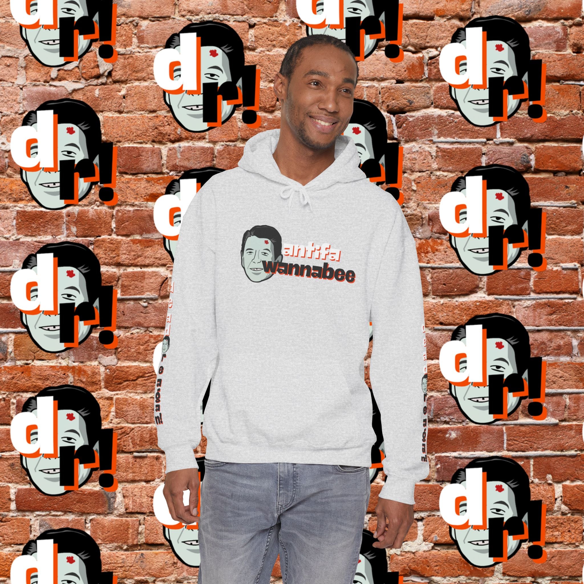 Antifa Wannabee Hoodie Graphic Pullover