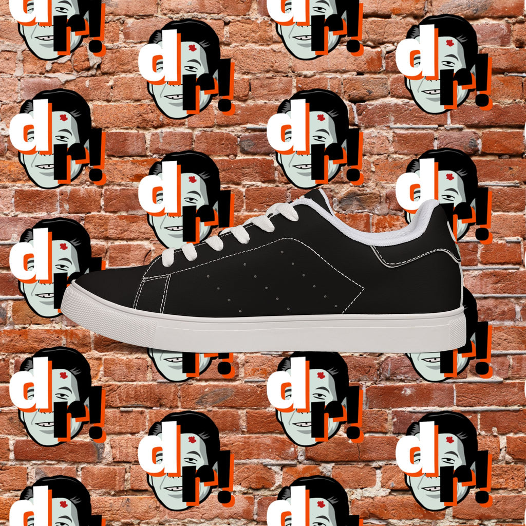 Dead Reagan Men's Low-Top Pleather Sneakers Black